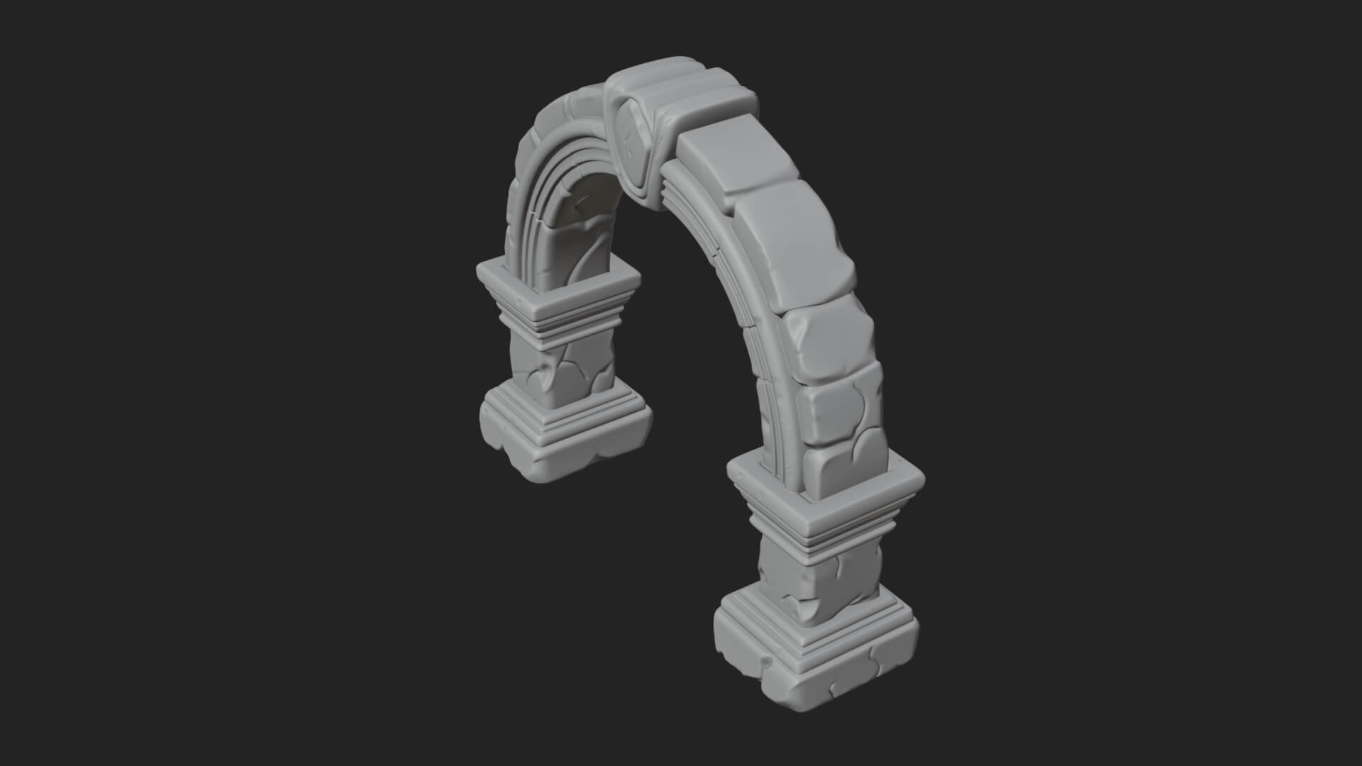 Ruined Stone Archway Model Design 4 3D Print Model 3D Model