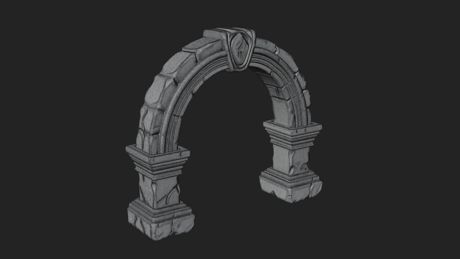 Ruined Stone Archway Model Design 4 3D Print Model 3D Model