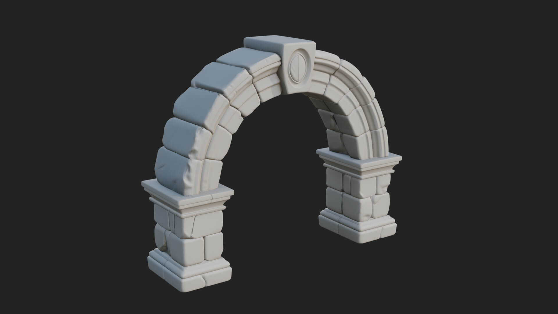 Ruined Stone Archway Model Design 5 3D Print Model 3D Model