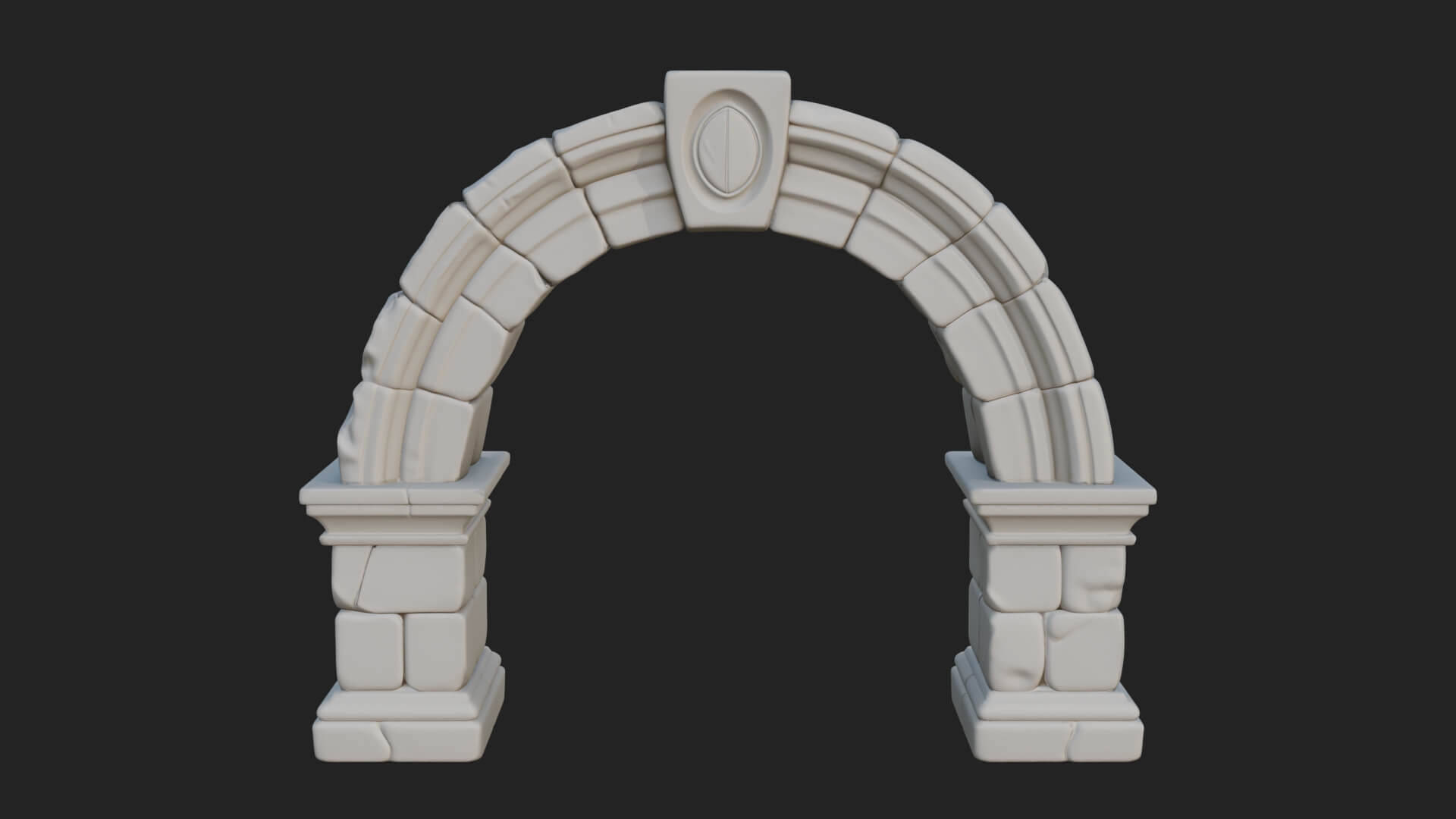 Ruined Stone Archway Model Design 5 3D Print Model 3D Model