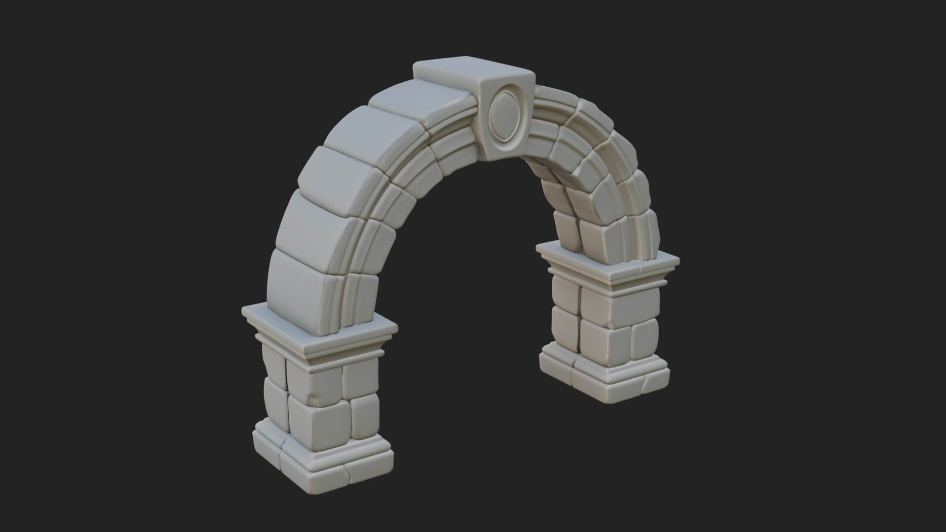 Ruined Stone Archway Model Design 5 3D Print Model 3D Model