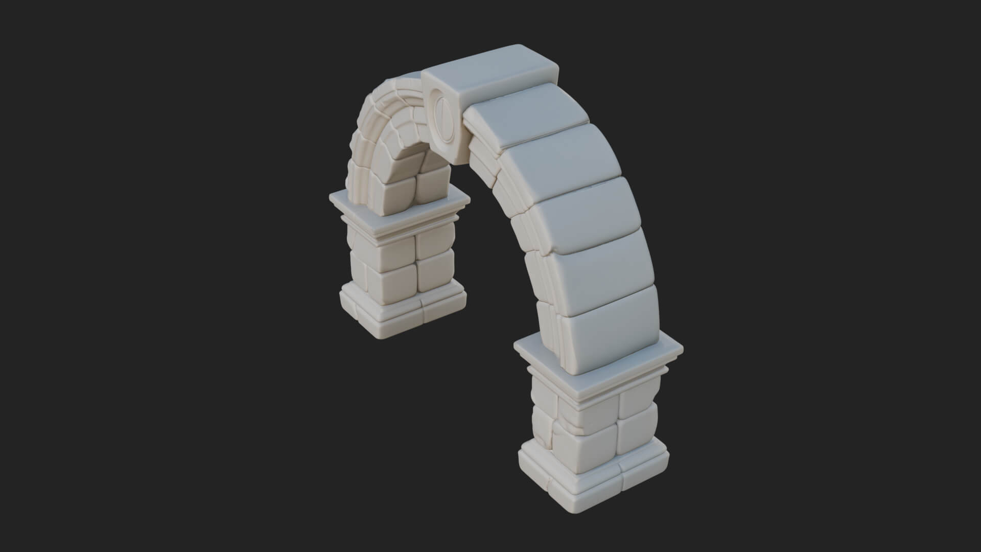 Ruined Stone Archway Model Design 5 3D Print Model 3D Model