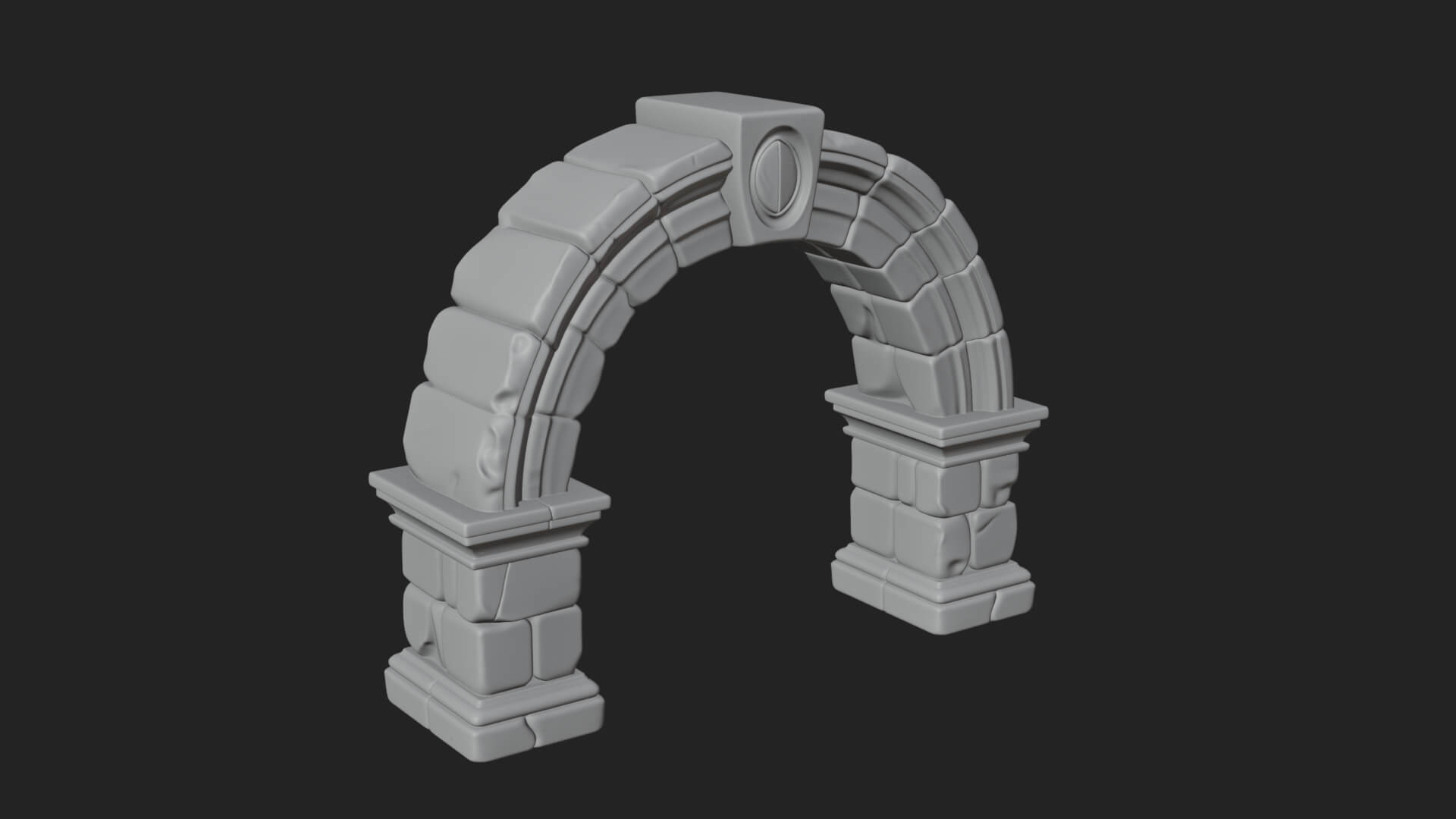 Ruined Stone Archway Model Design 5 3D Print Model 3D Model
