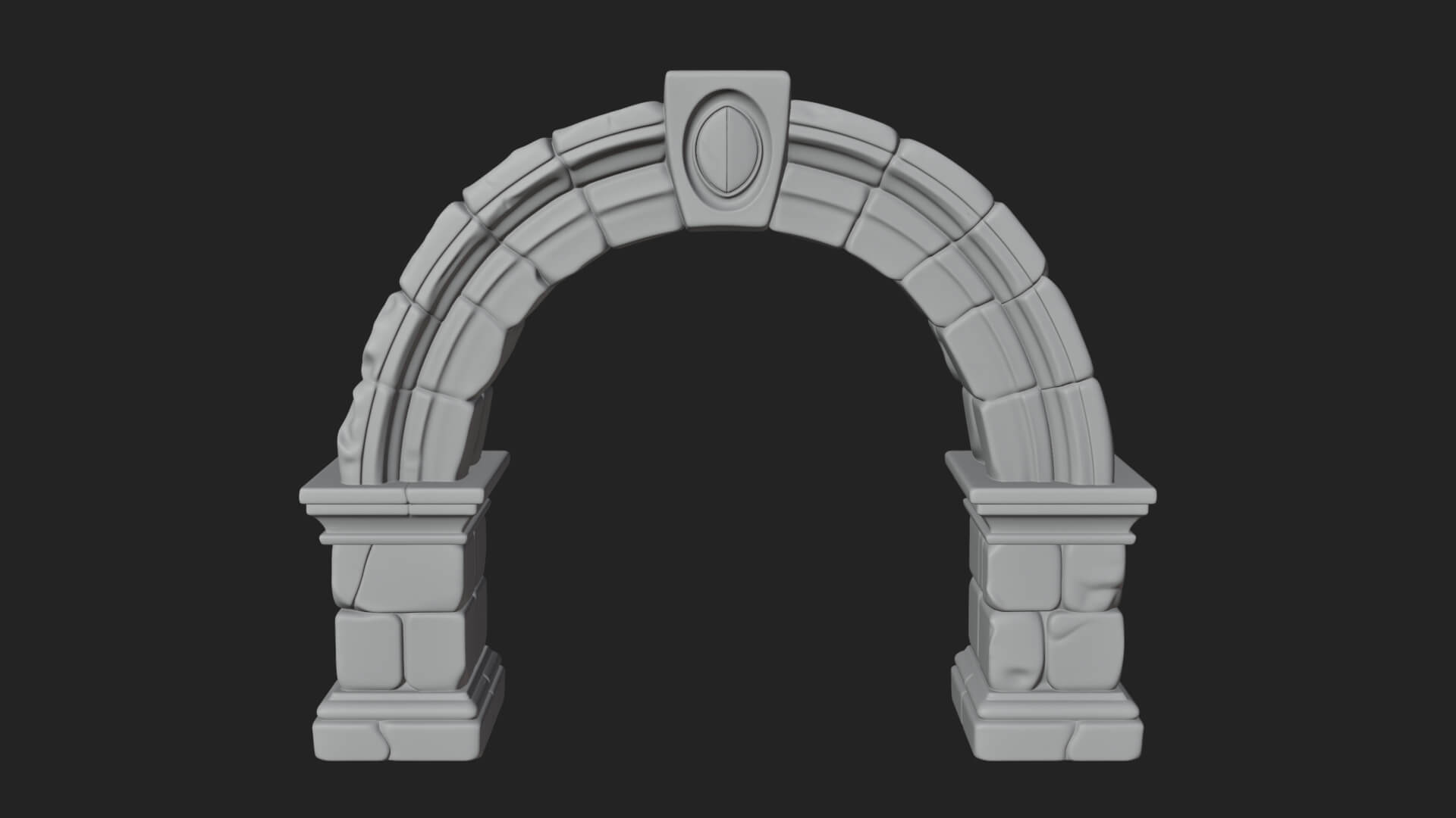 Ruined Stone Archway Model Design 5 3D Print Model 3D Model