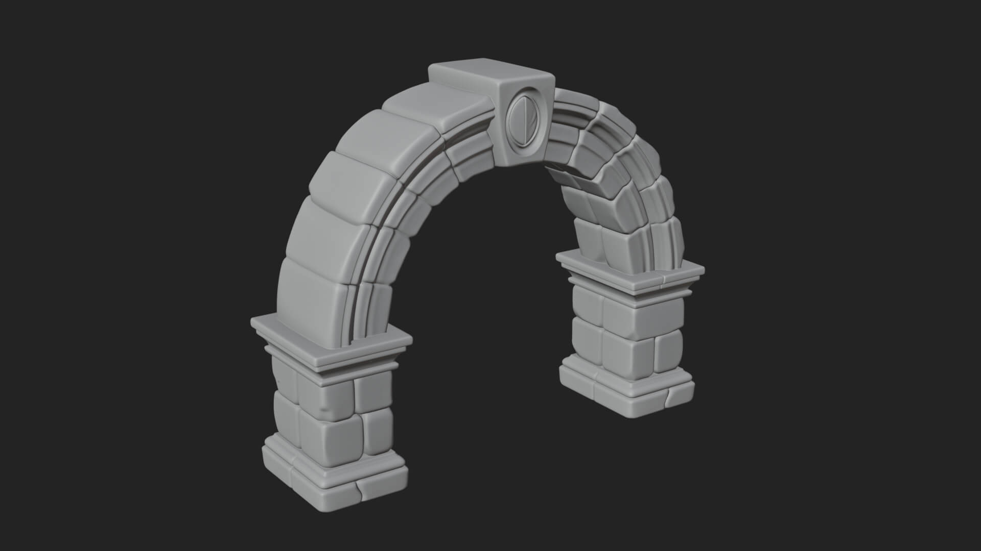 Ruined Stone Archway Model Design 5 3D Print Model 3D Model