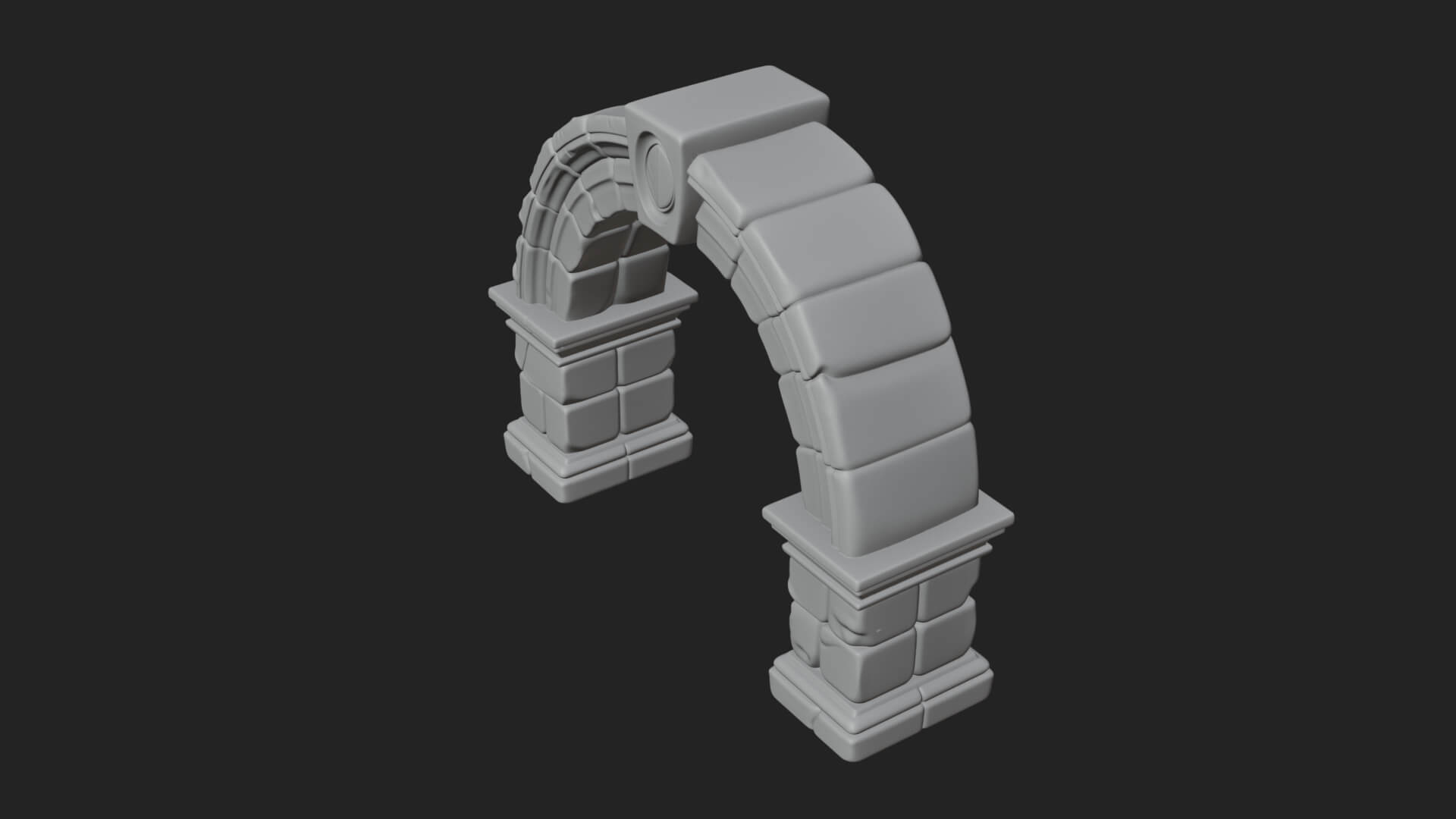 Ruined Stone Archway Model Design 5 3D Print Model 3D Model