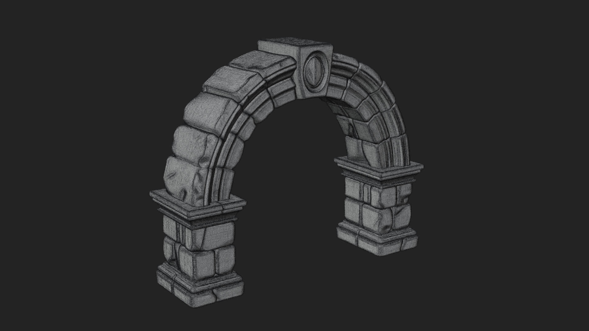 Ruined Stone Archway Model Design 5 3D Print Model 3D Model