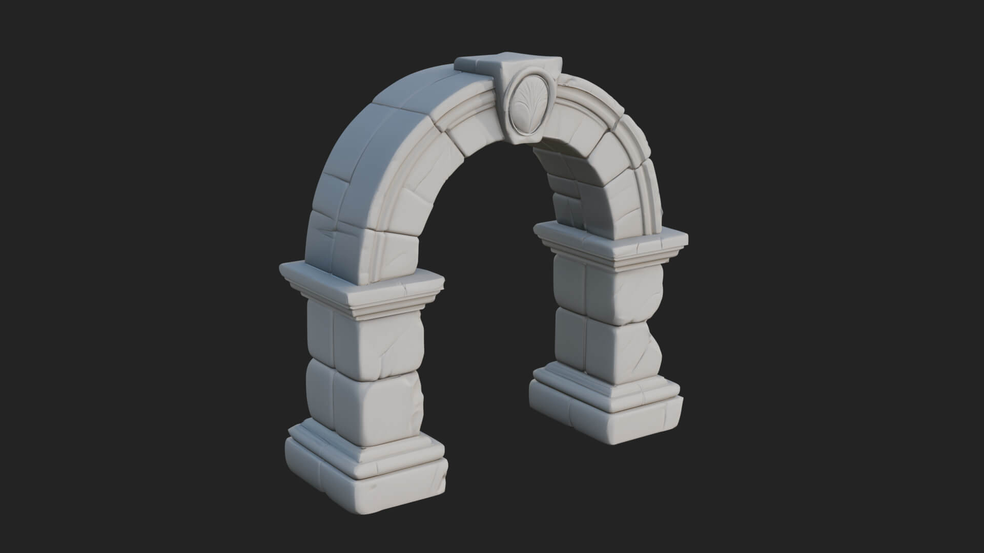 Ruined Stone Archway Model Design 6 3D Print Model 3D Model