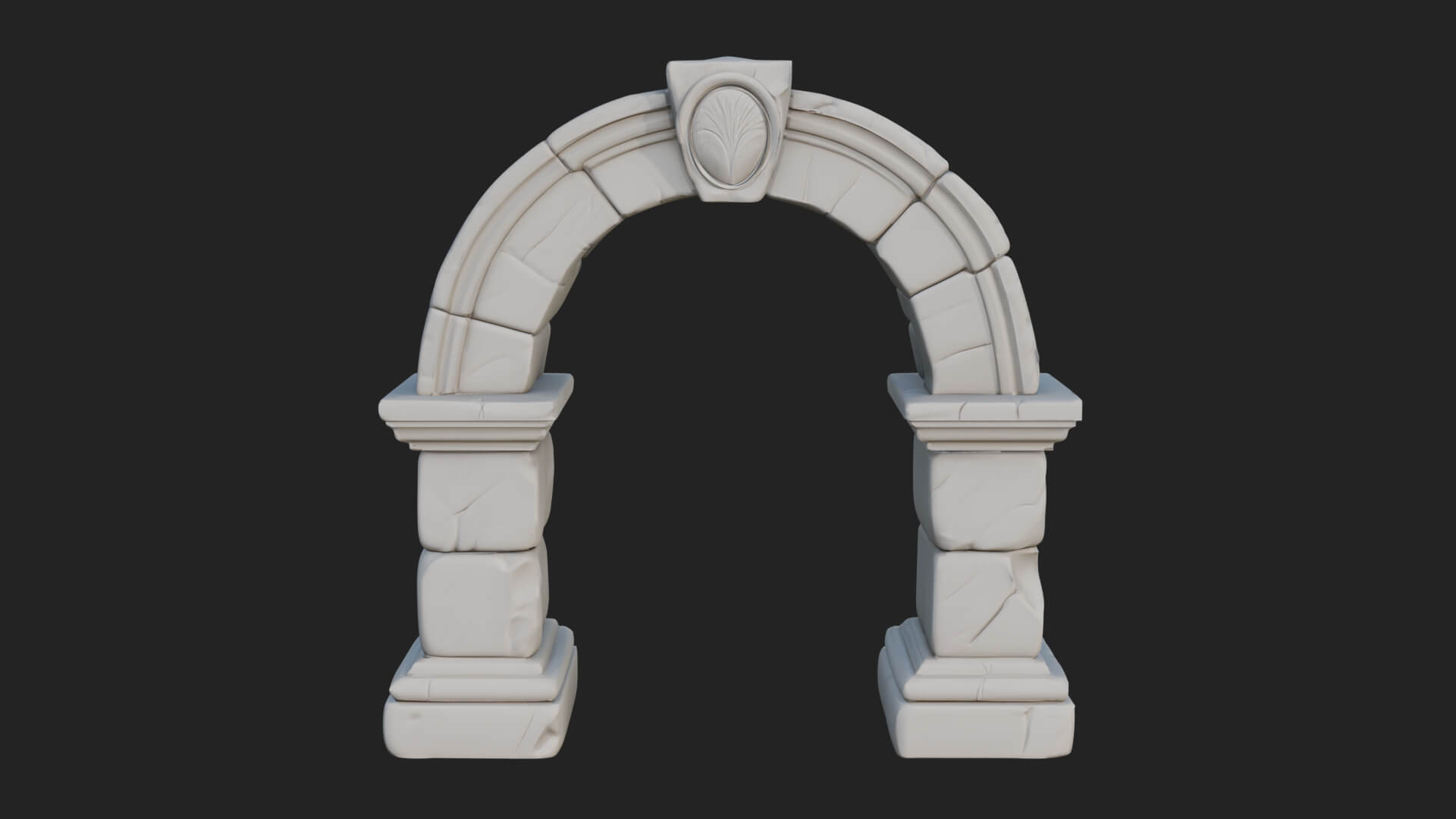 Ruined Stone Archway Model Design 6 3D Print Model 3D Model