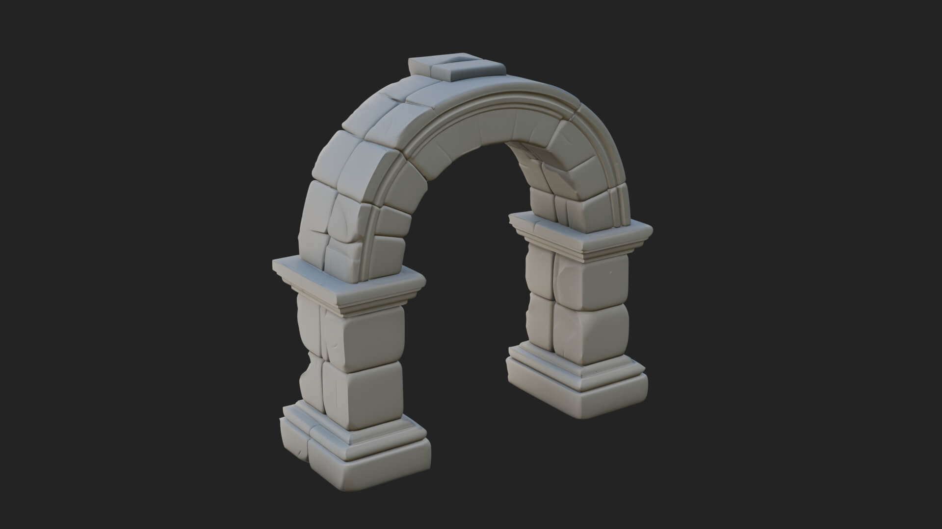 Ruined Stone Archway Model Design 6 3D Print Model 3D Model