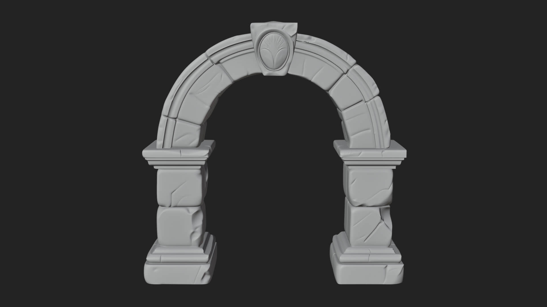 Ruined Stone Archway Model Design 6 3D Print Model 3D Model
