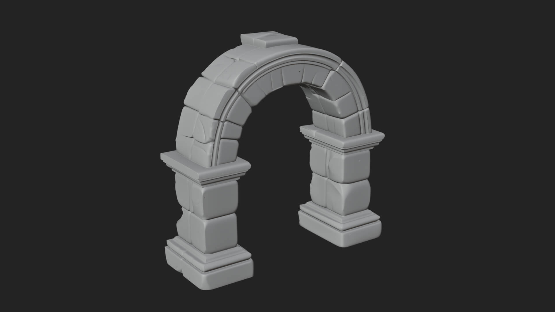 Ruined Stone Archway Model Design 6 3D Print Model 3D Model