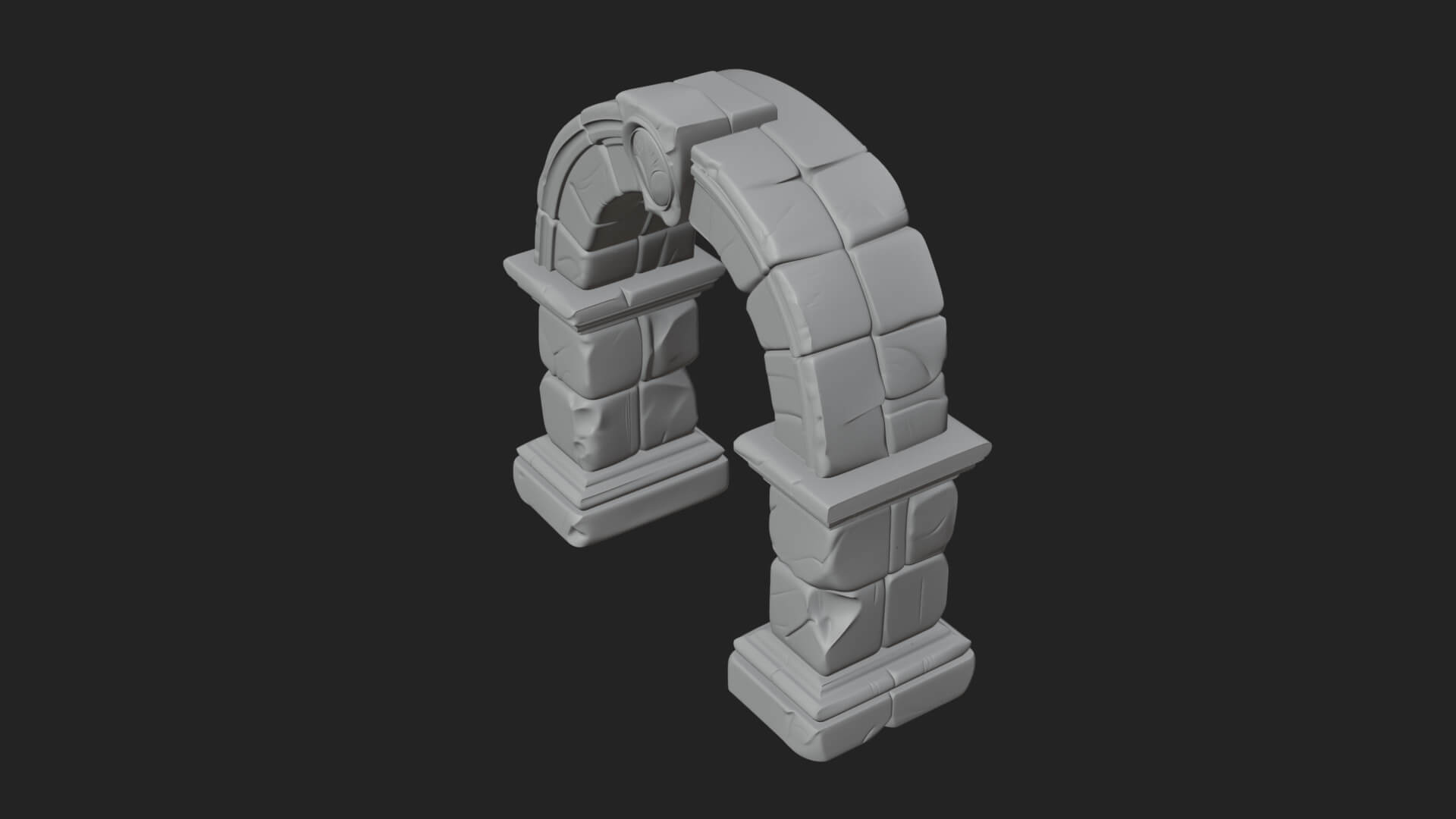 Ruined Stone Archway Model Design 6 3D Print Model 3D Model