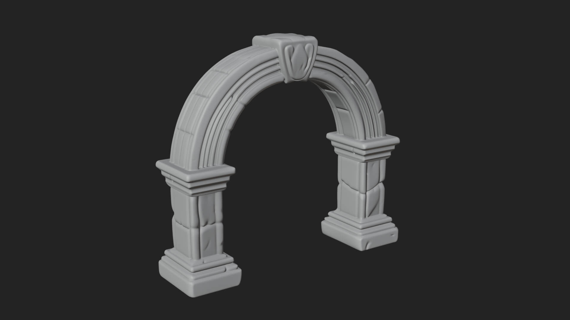 Ruined Stone Archway Model Design 7 3D Print Model 3D Model