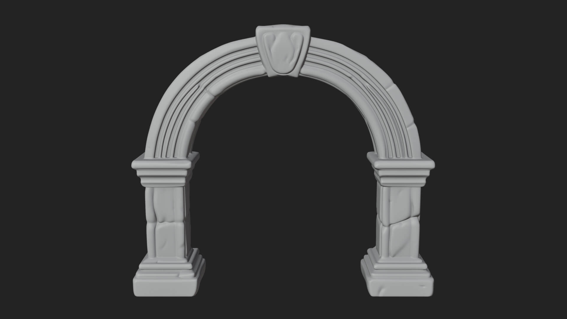 Ruined Stone Archway Model Design 7 3D Print Model 3D Model