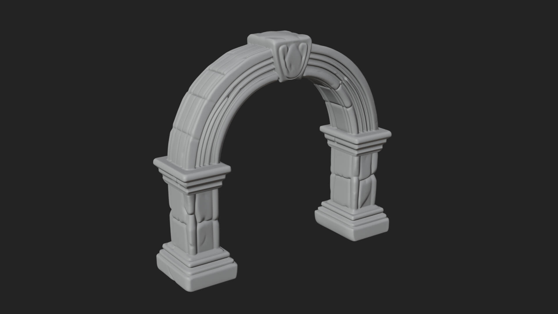 Ruined Stone Archway Model Design 7 3D Print Model 3D Model