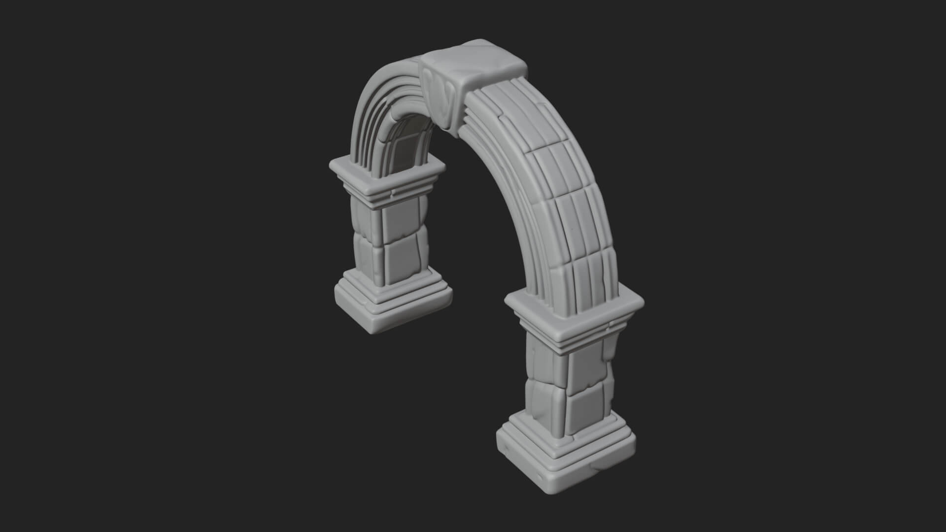 Ruined Stone Archway Model Design 7 3D Print Model 3D Model