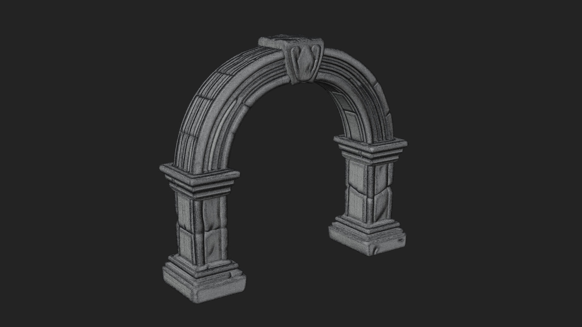 Ruined Stone Archway Model Design 7 3D Print Model 3D Model