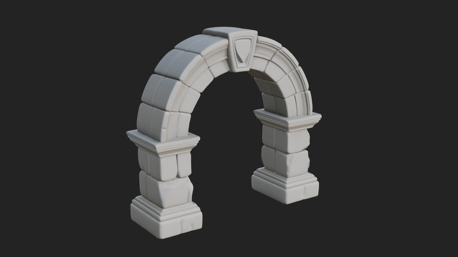 Ruined Stone Archway Model Design 8 3D Print Model 3D Model