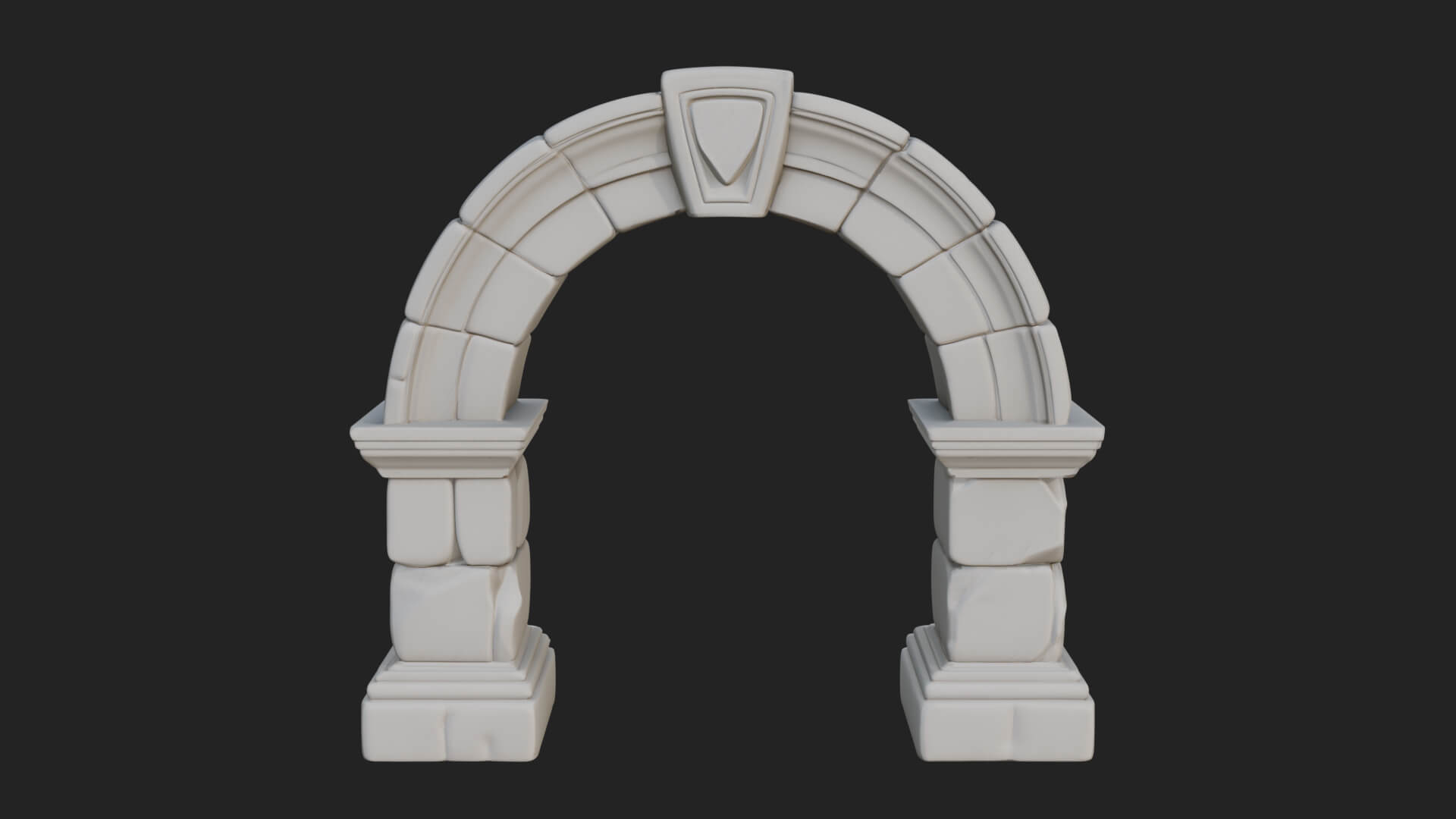 Ruined Stone Archway Model Design 8 3D Print Model 3D Model
