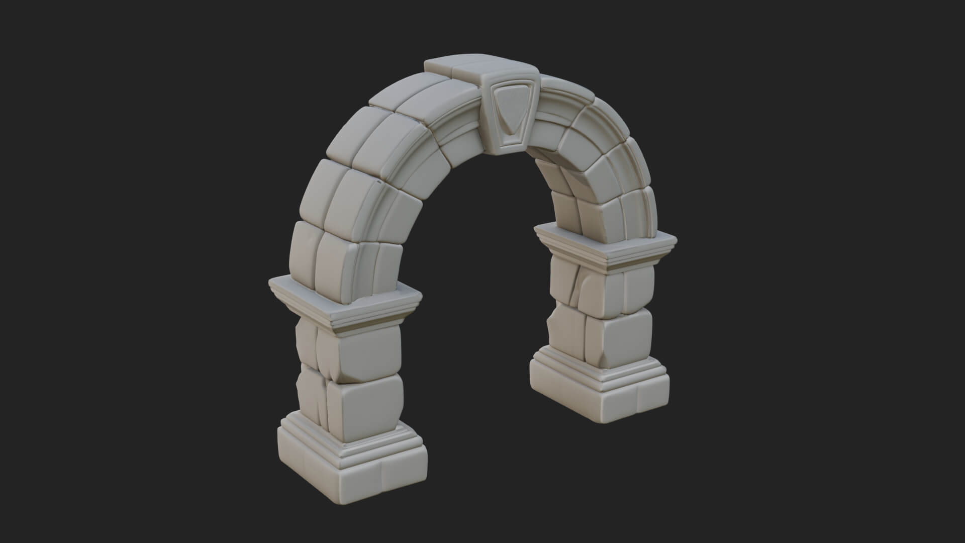 Ruined Stone Archway Model Design 8 3D Print Model 3D Model