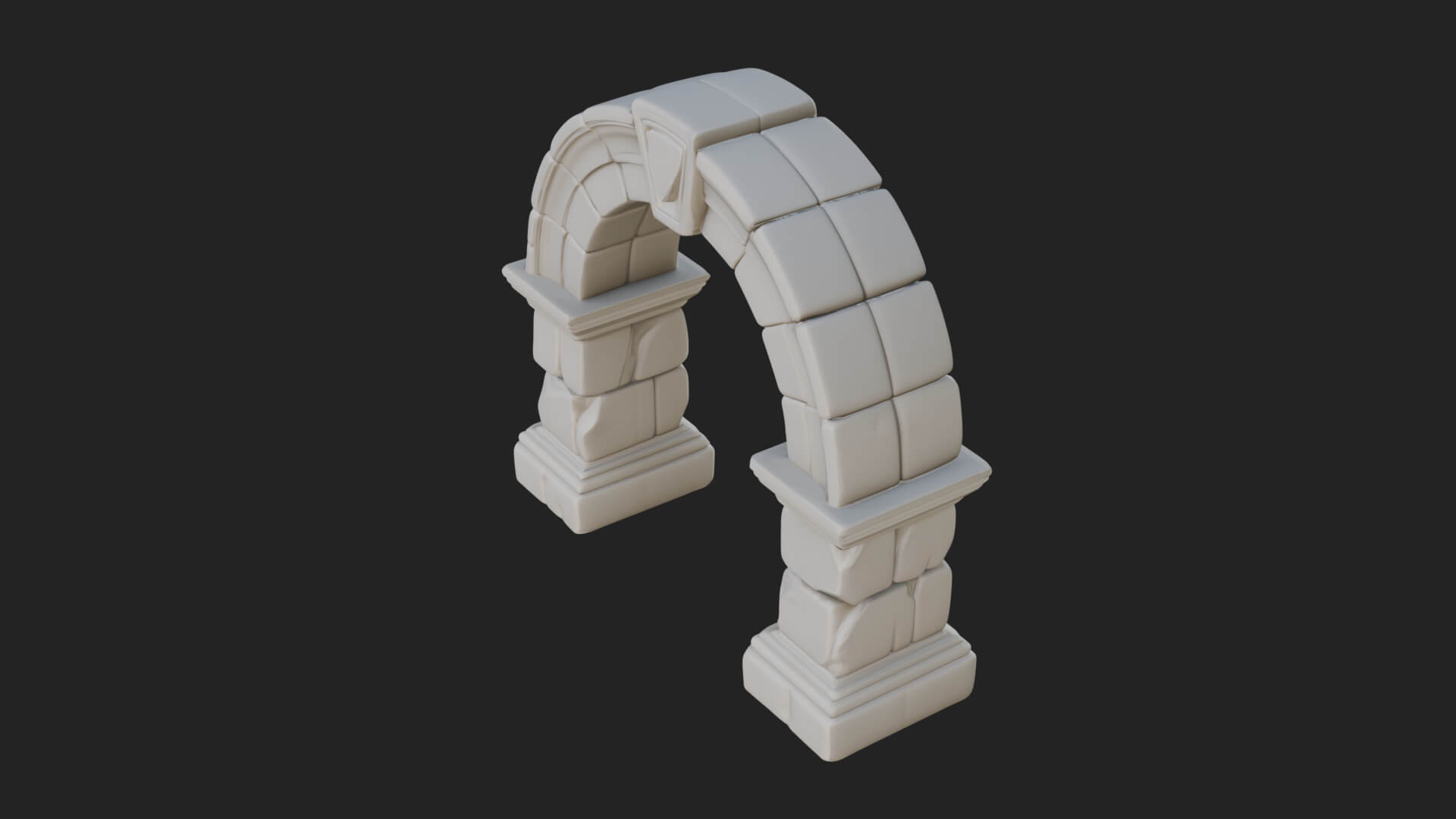 Ruined Stone Archway Model Design 8 3D Print Model 3D Model