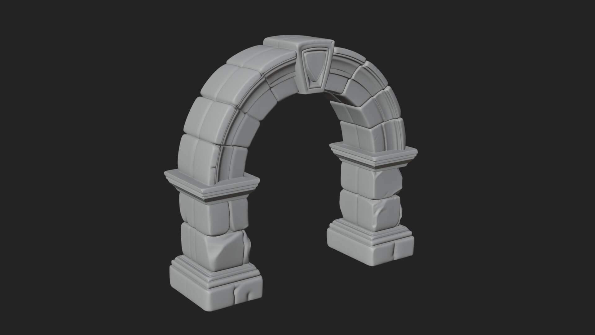 Ruined Stone Archway Model Design 8 3D Print Model 3D Model
