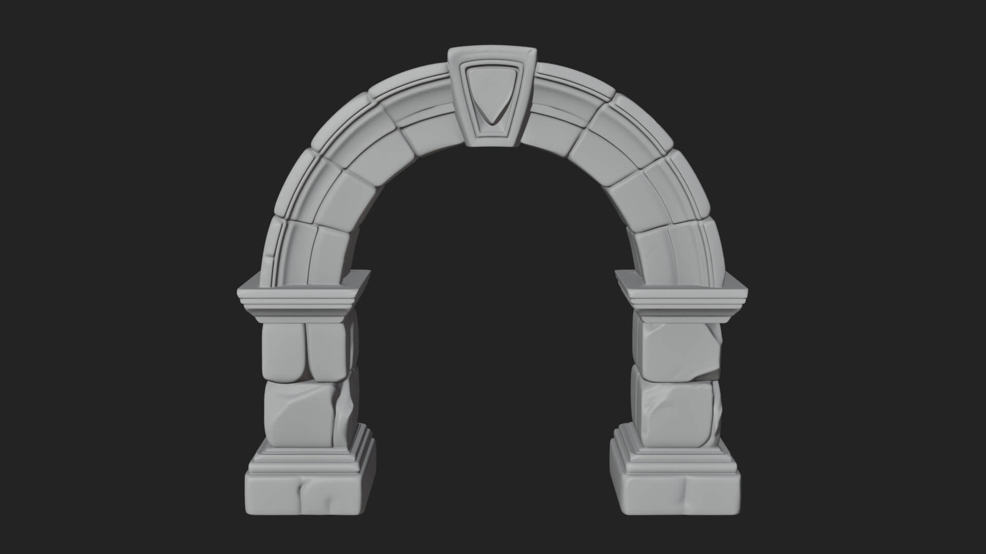 Ruined Stone Archway Model Design 8 3D Print Model 3D Model