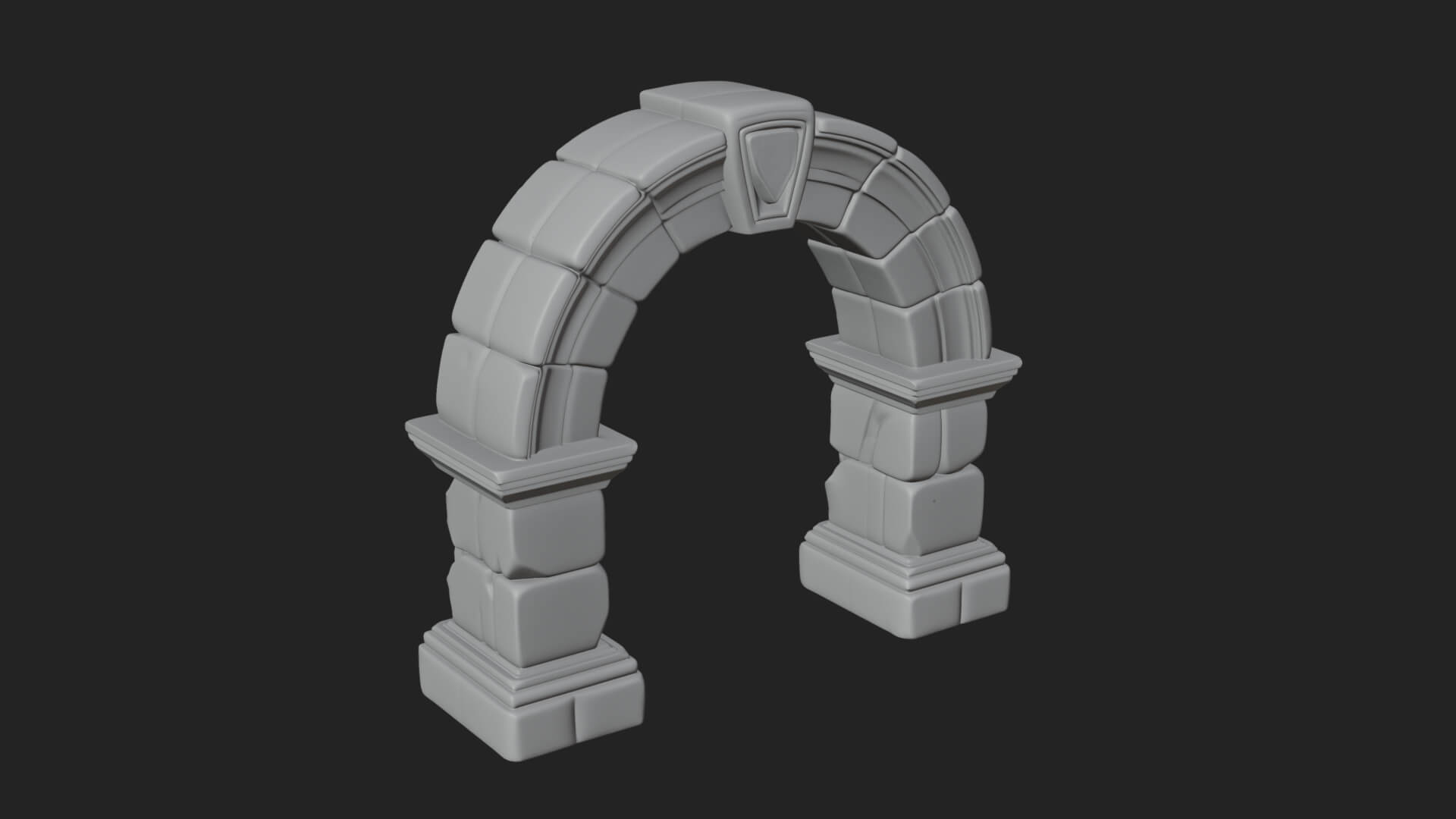 Ruined Stone Archway Model Design 8 3D Print Model 3D Model