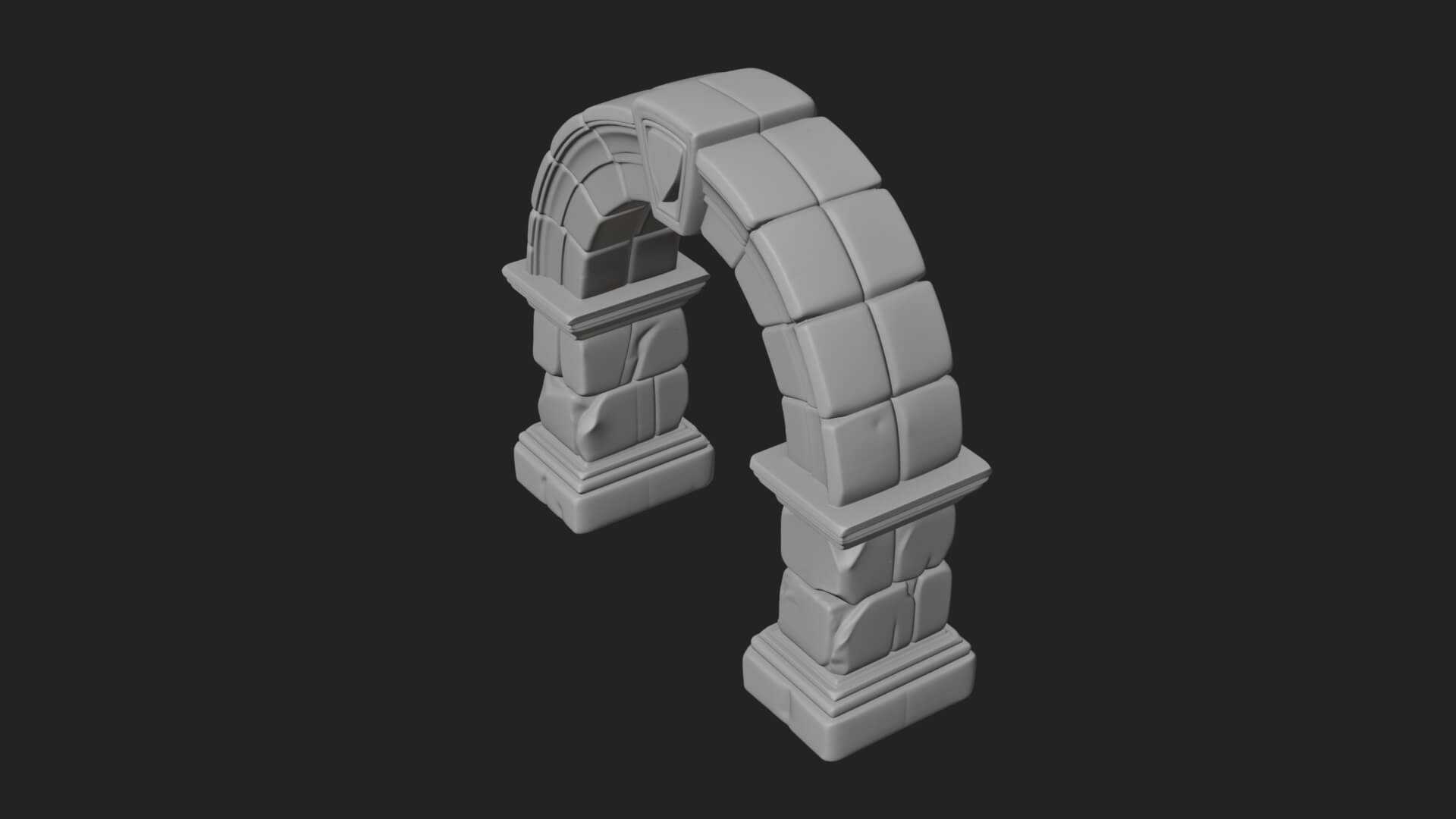 Ruined Stone Archway Model Design 8 3D Print Model 3D Model