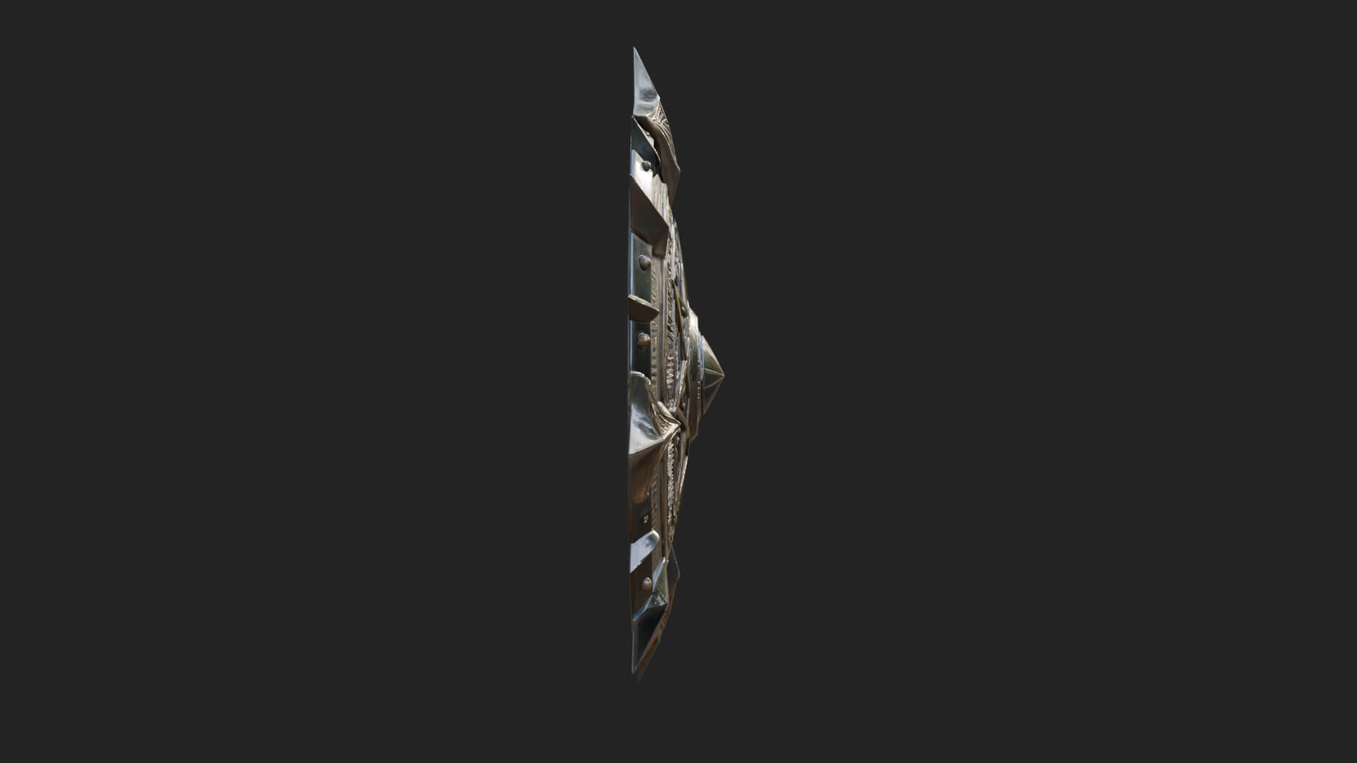 Rune Star Spiked Shield Model Design 1 3D Print Model 3D Model