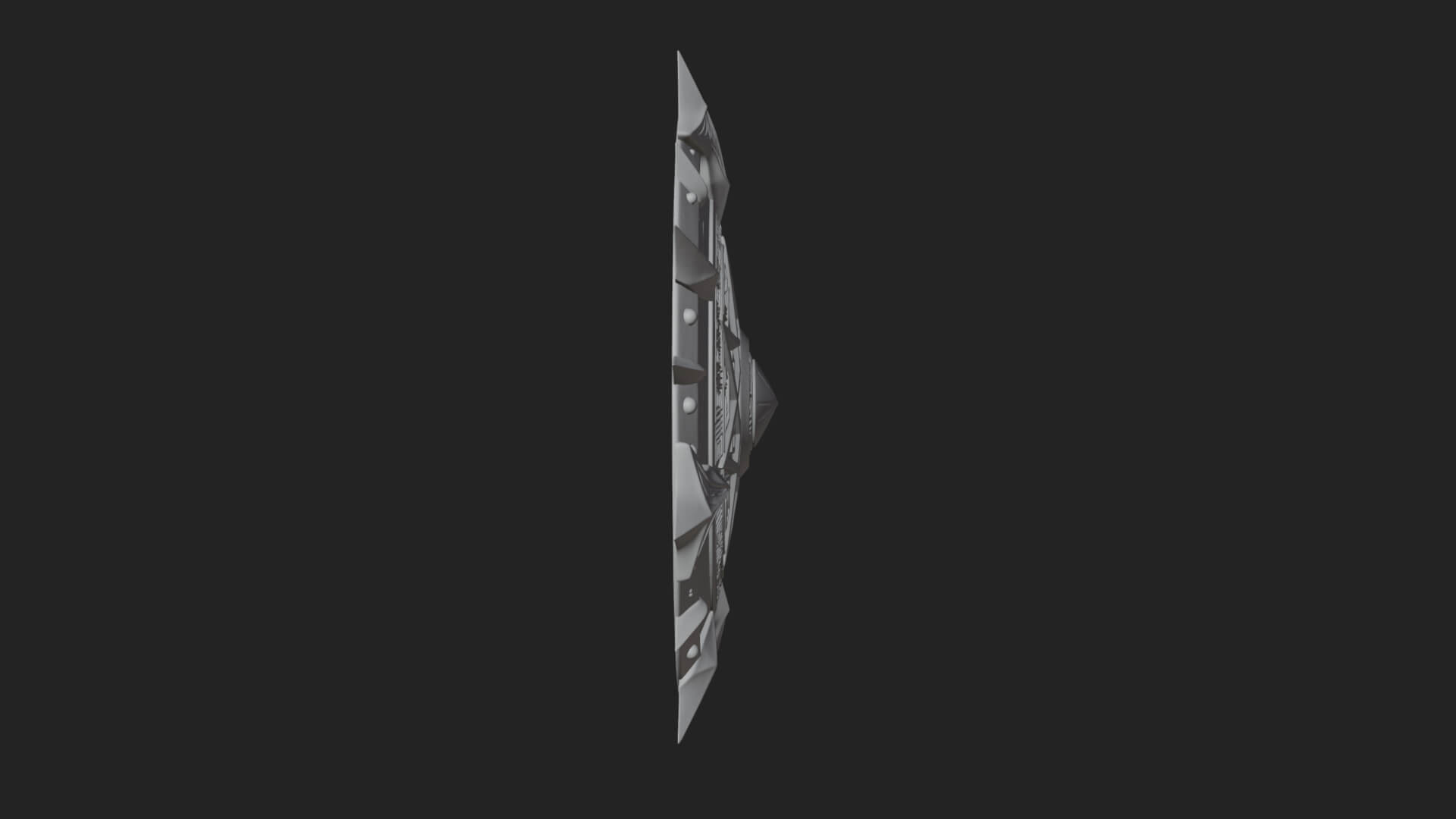 Rune Star Spiked Shield Model Design 1 3D Print Model 3D Model