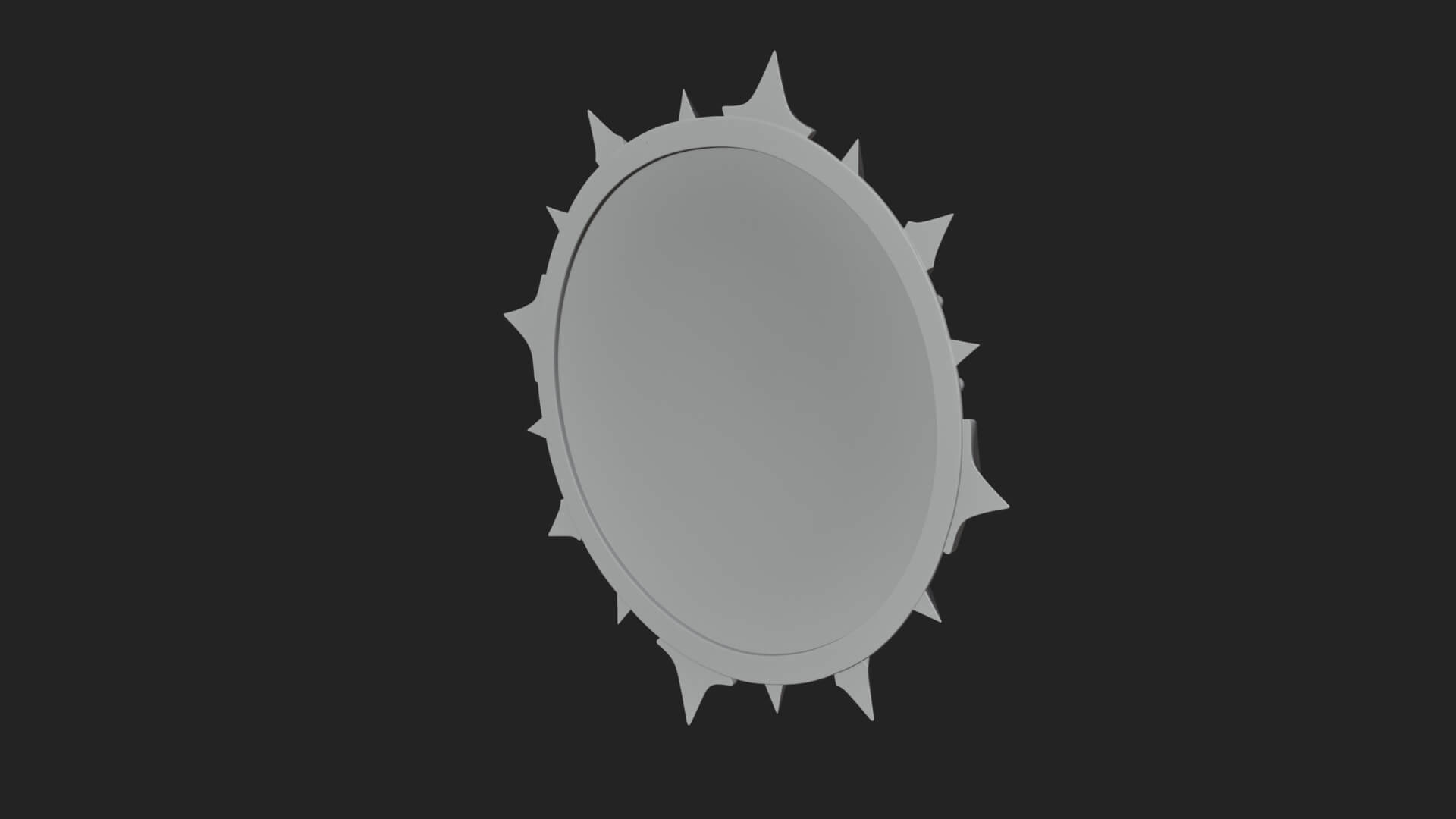 Rune Star Spiked Shield Model Design 1 3D Print Model 3D Model
