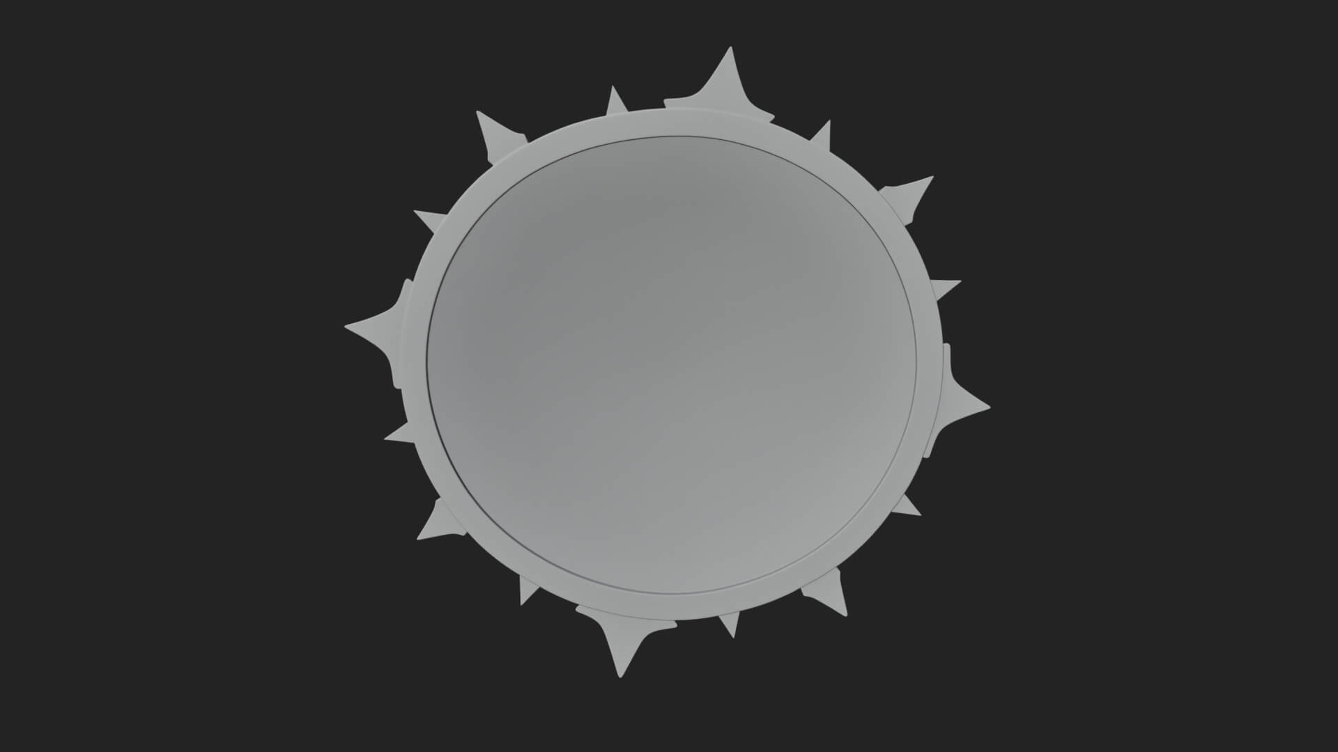 Rune Star Spiked Shield Model Design 1 3D Print Model 3D Model