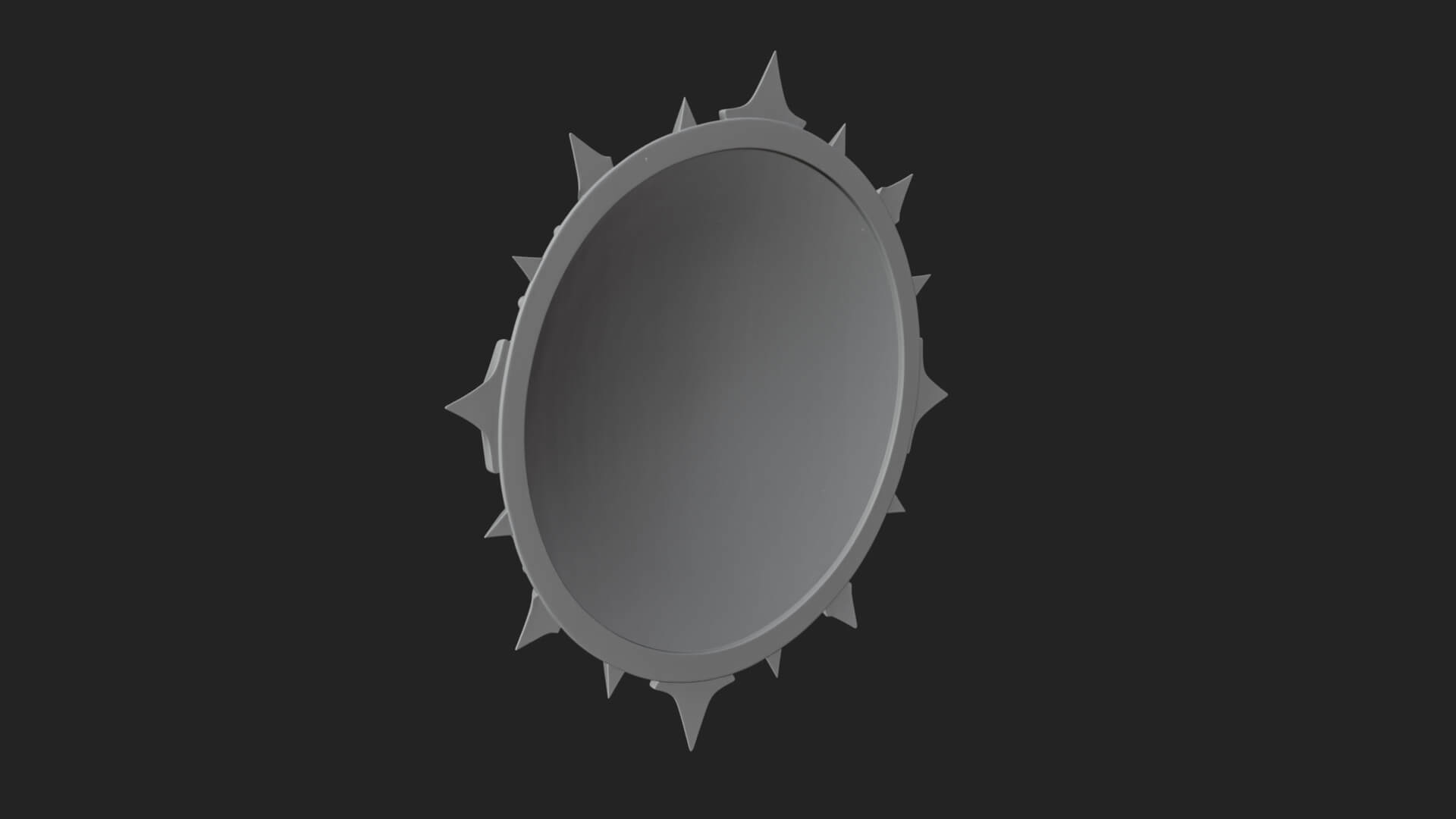 Rune Star Spiked Shield Model Design 1 3D Print Model 3D Model