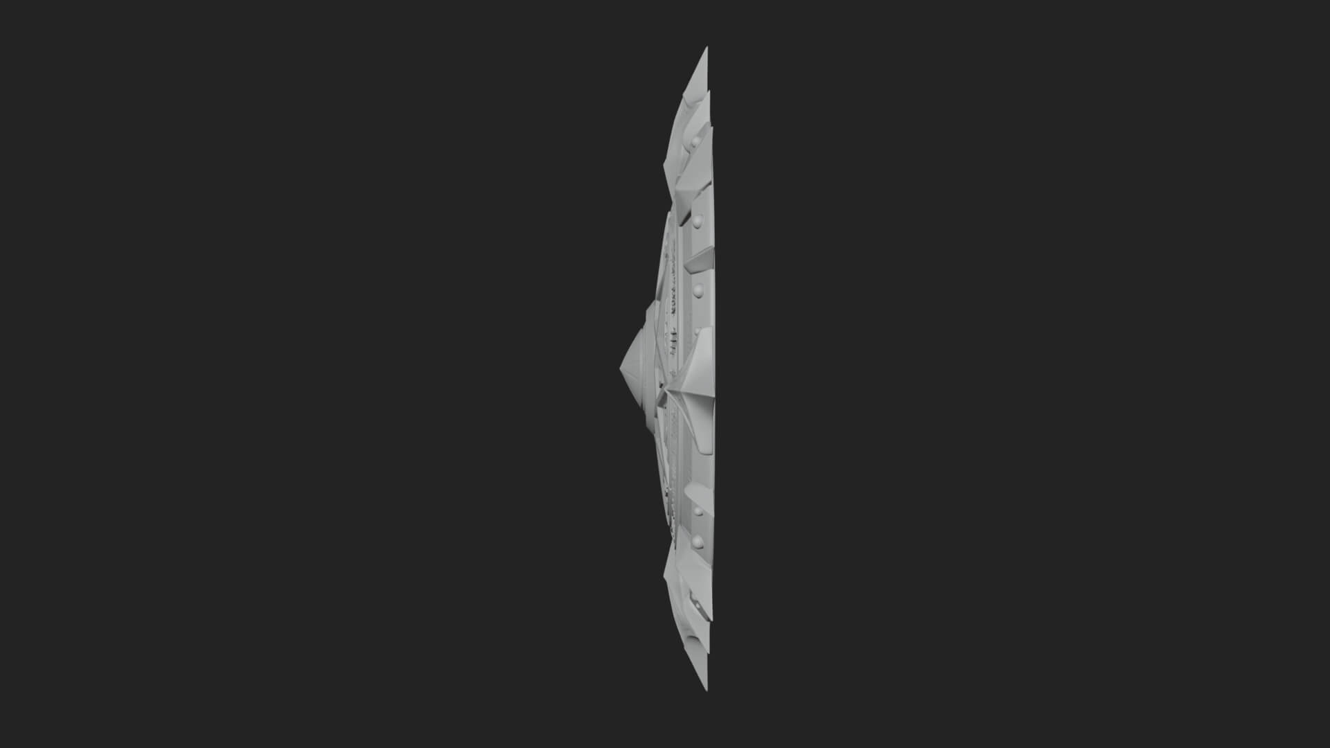 Rune Star Spiked Shield Model Design 1 3D Print Model 3D Model