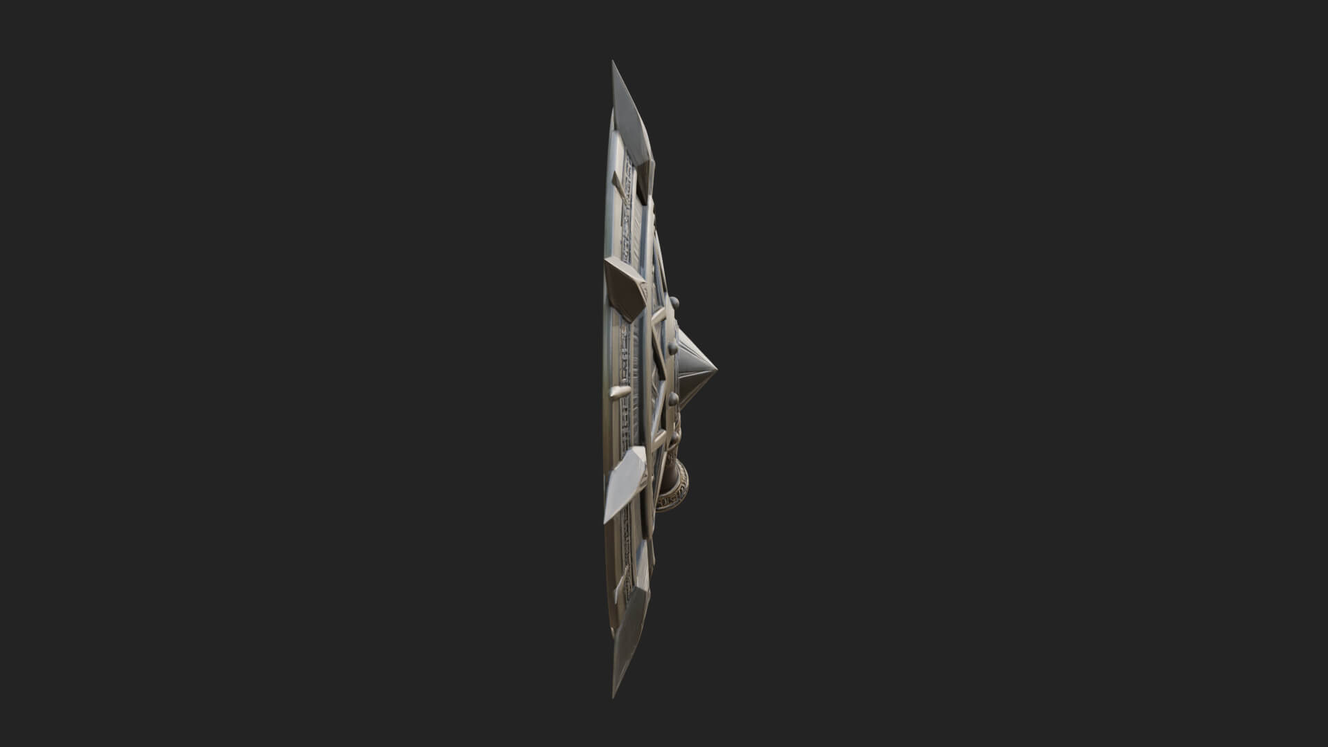 Rune Star Spiked Shield Model Design 2 3D Print Model 3D Model