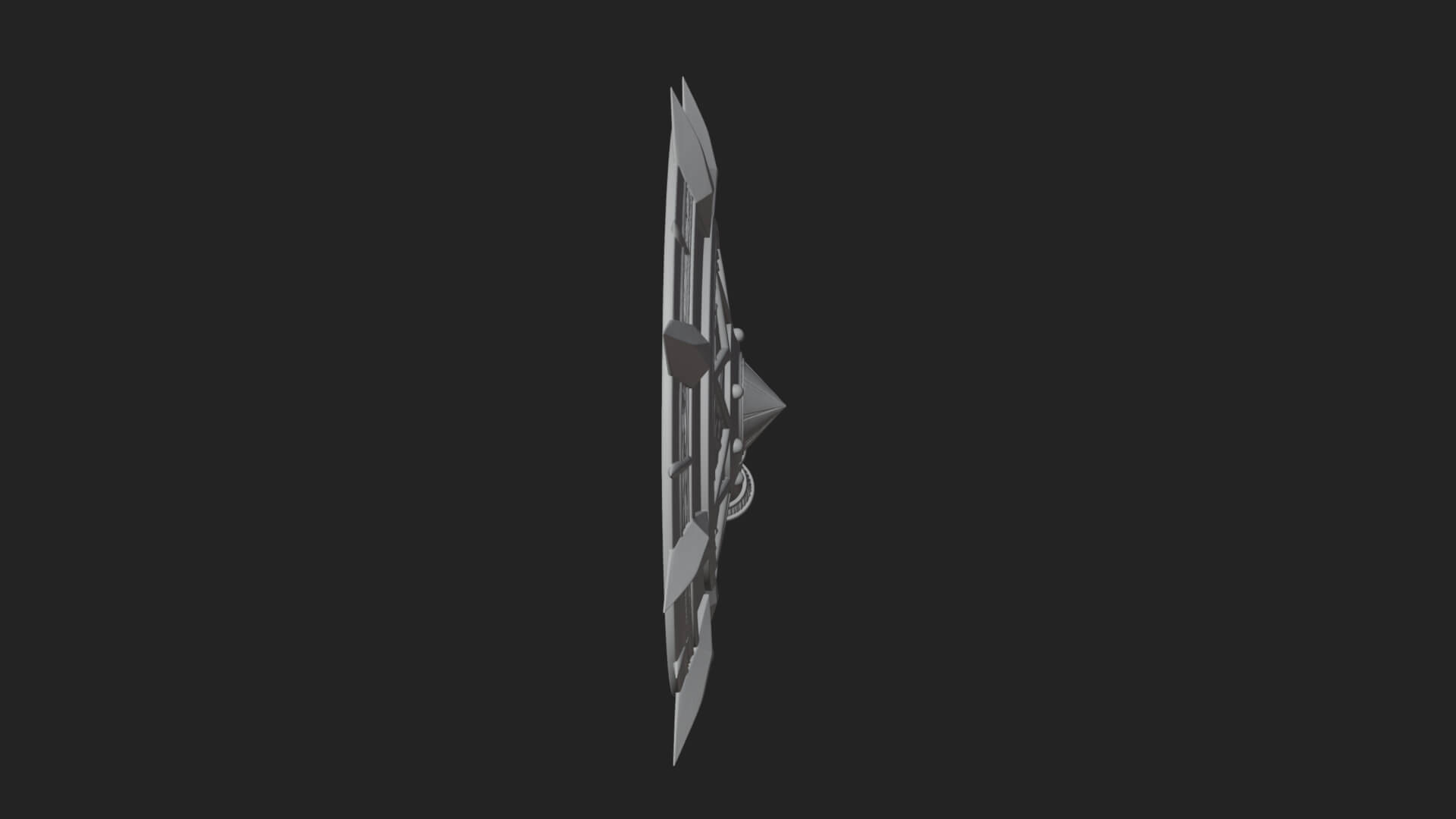Rune Star Spiked Shield Model Design 2 3D Print Model 3D Model