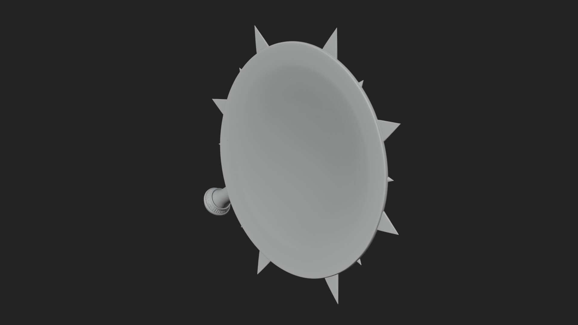 Rune Star Spiked Shield Model Design 2 3D Print Model 3D Model