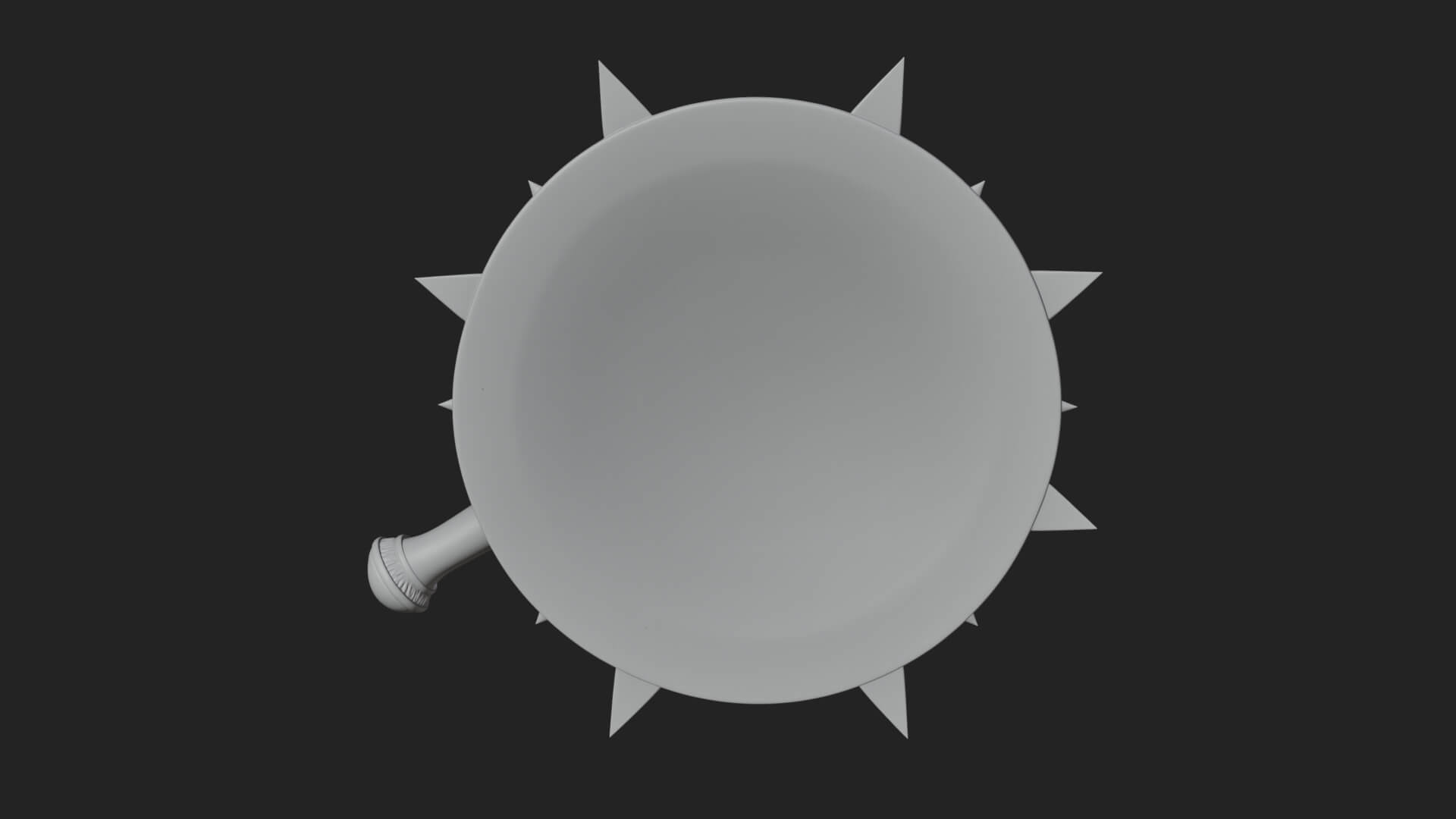 Rune Star Spiked Shield Model Design 2 3D Print Model 3D Model