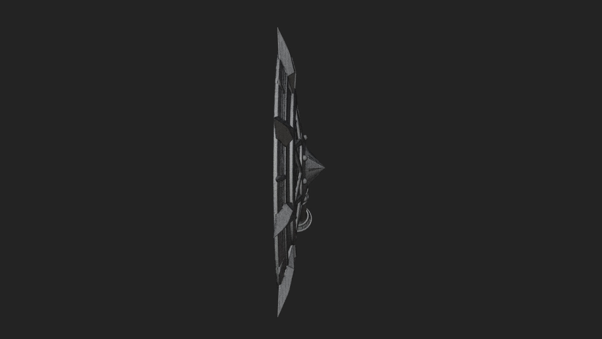 Rune Star Spiked Shield Model Design 2 3D Print Model 3D Model