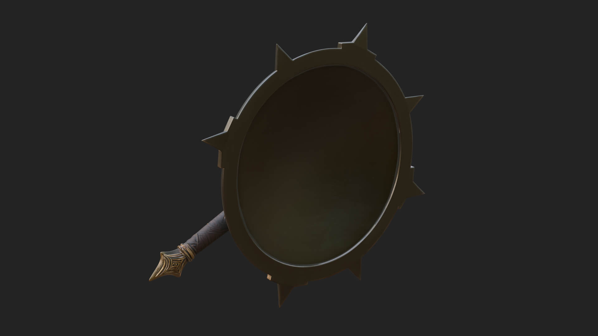 Rune Star Spiked Shield Model Design 3 3D Print Model 3D Model