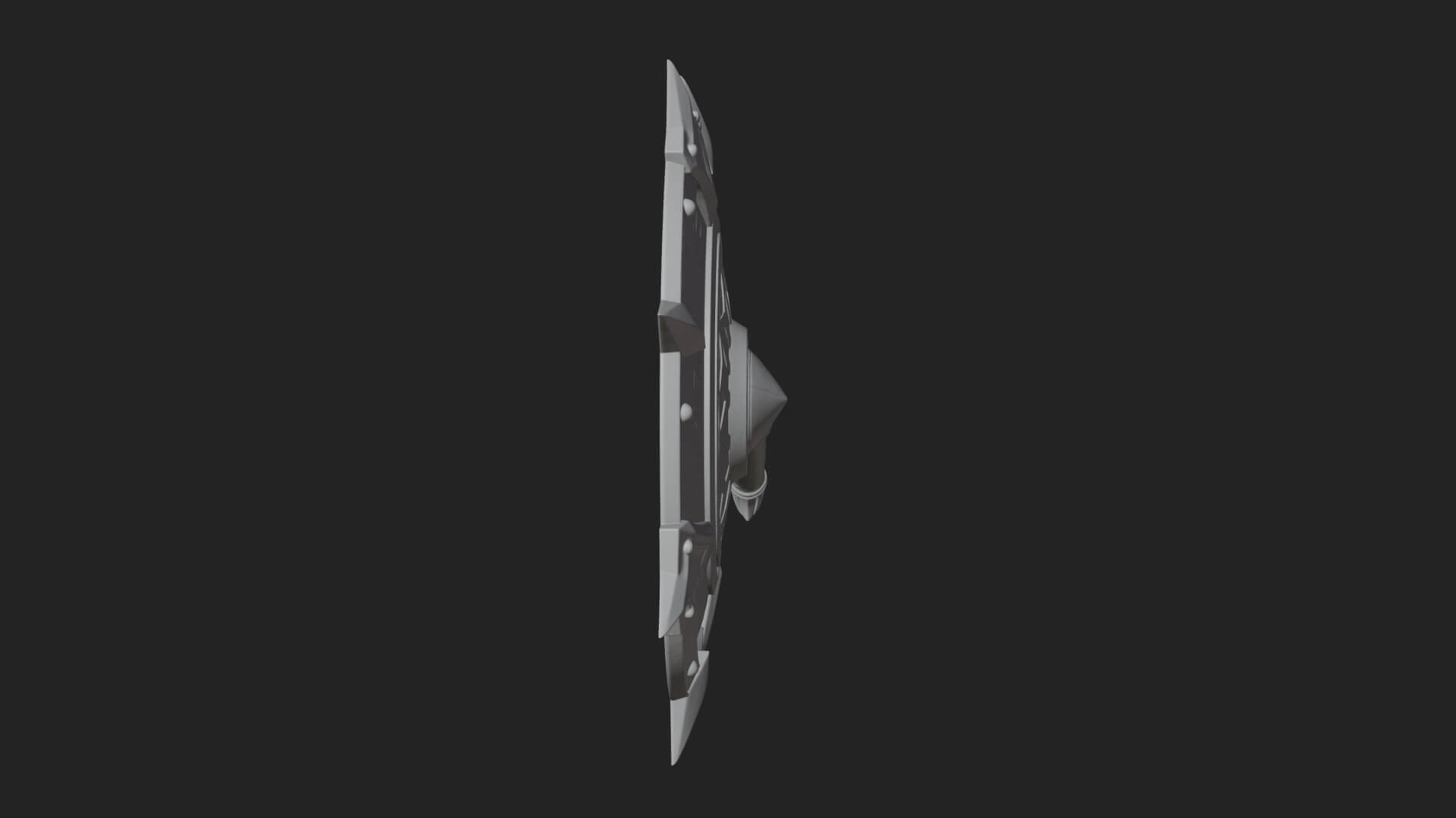 Rune Star Spiked Shield Model Design 3 3D Print Model 3D Model