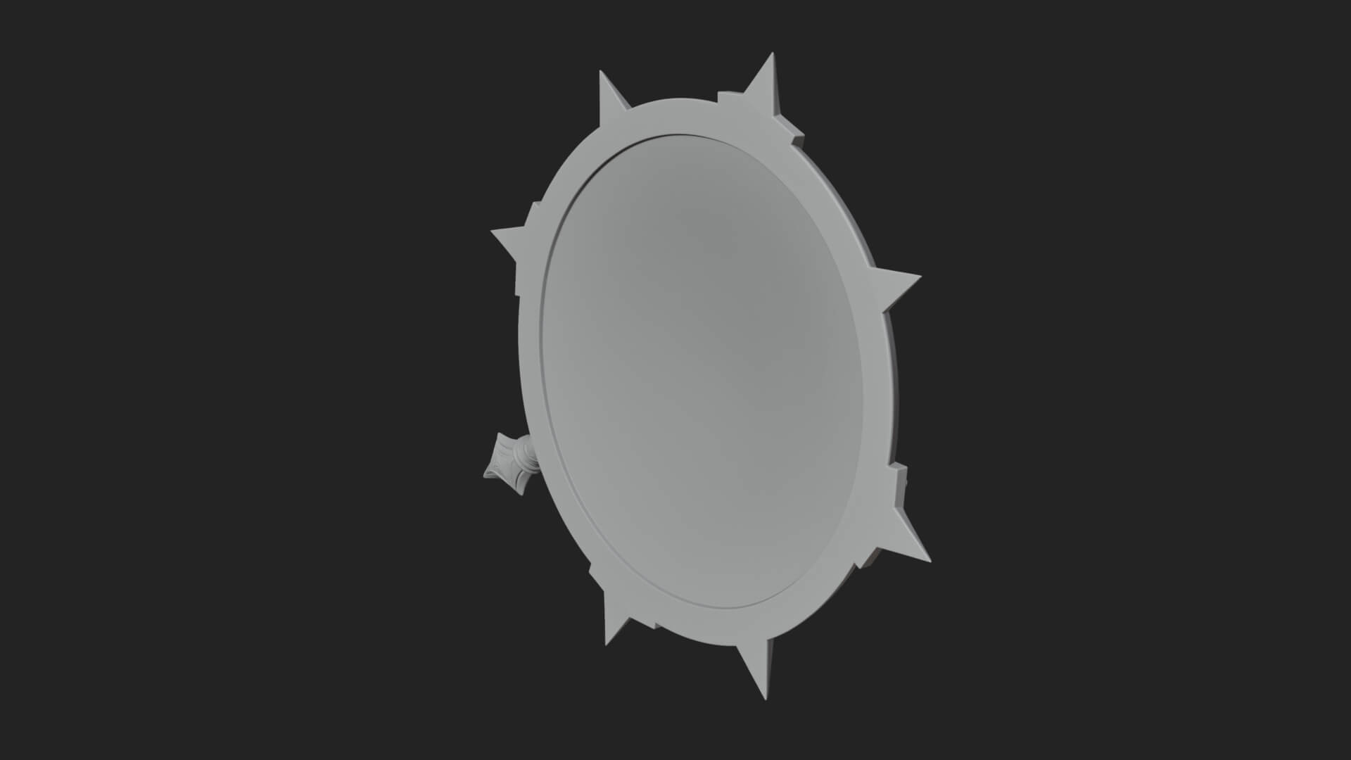 Rune Star Spiked Shield Model Design 3 3D Print Model 3D Model