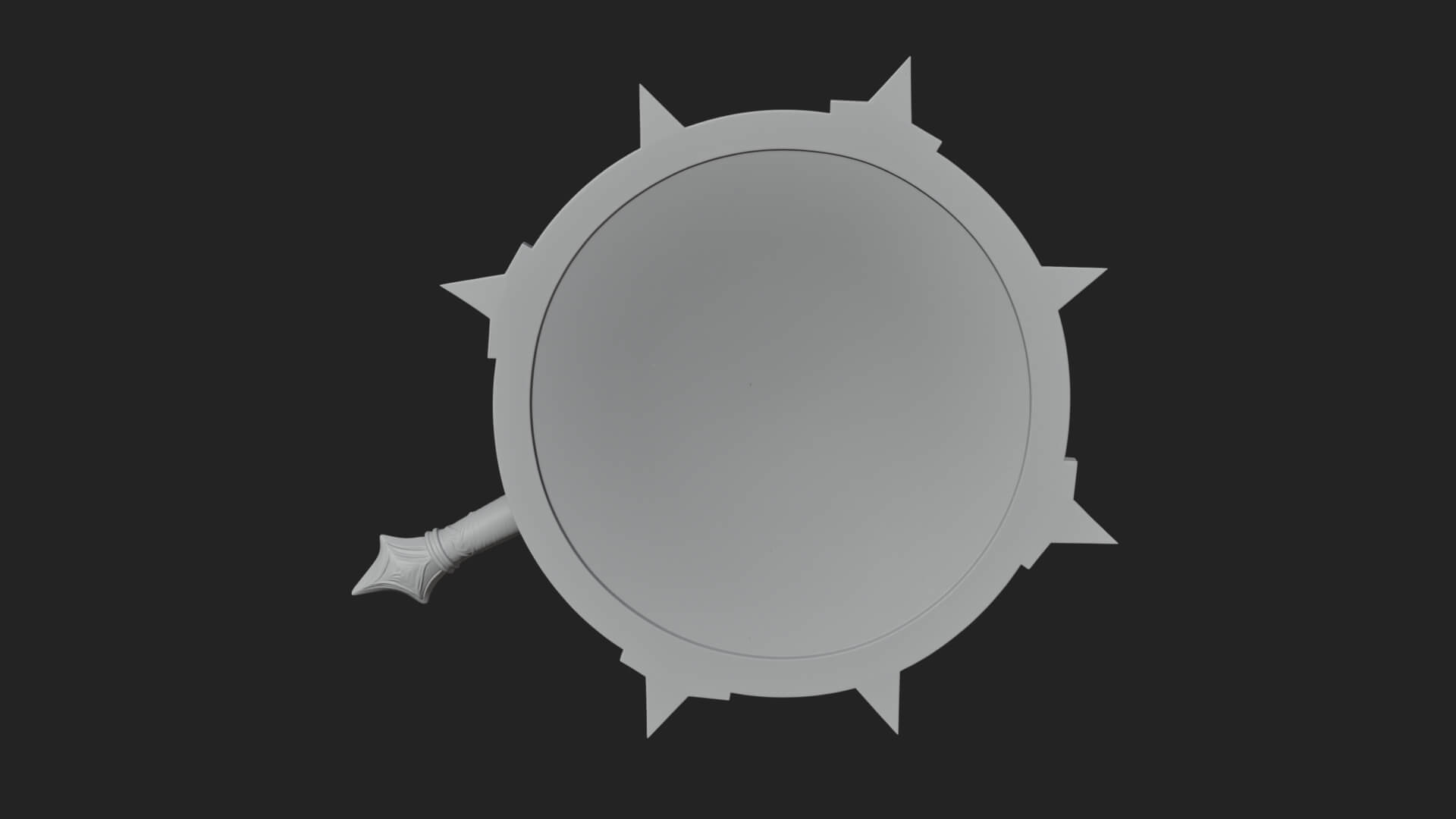 Rune Star Spiked Shield Model Design 3 3D Print Model 3D Model