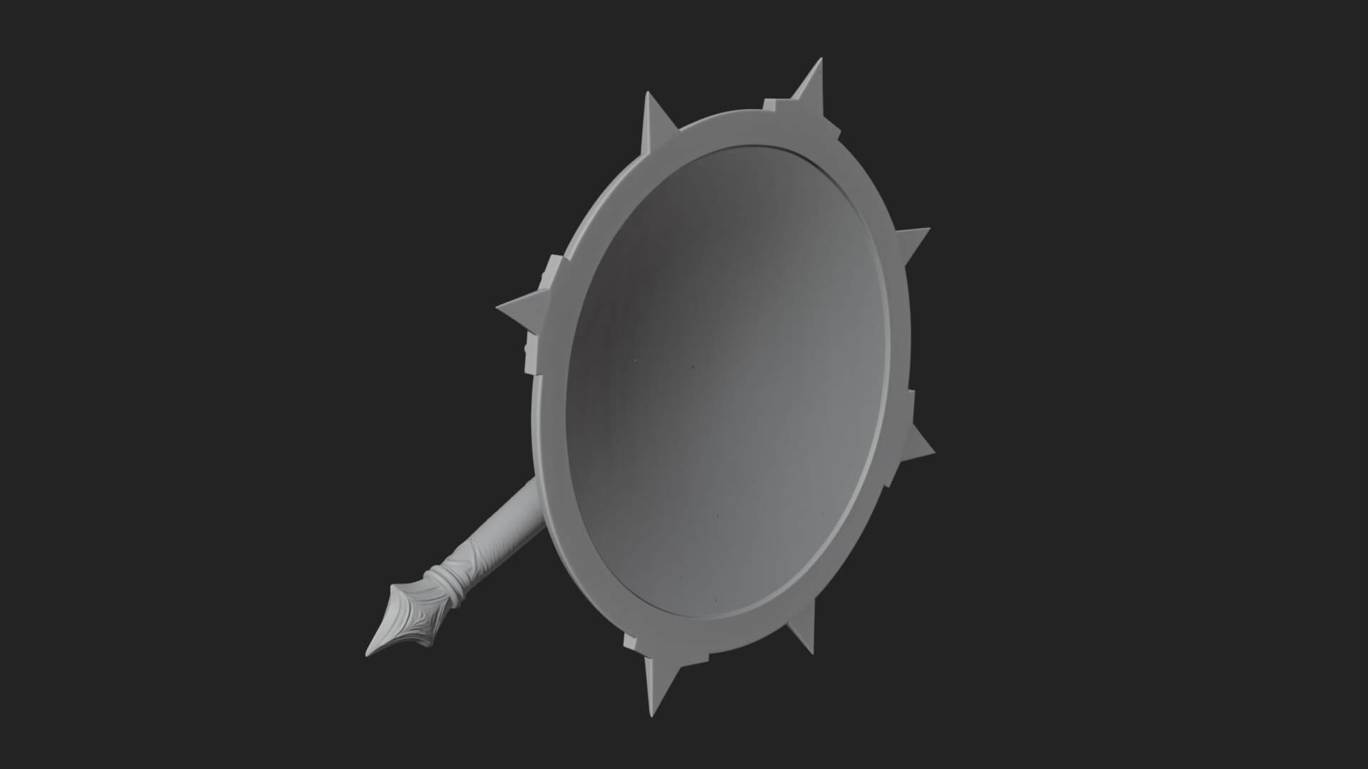 Rune Star Spiked Shield Model Design 3 3D Print Model 3D Model