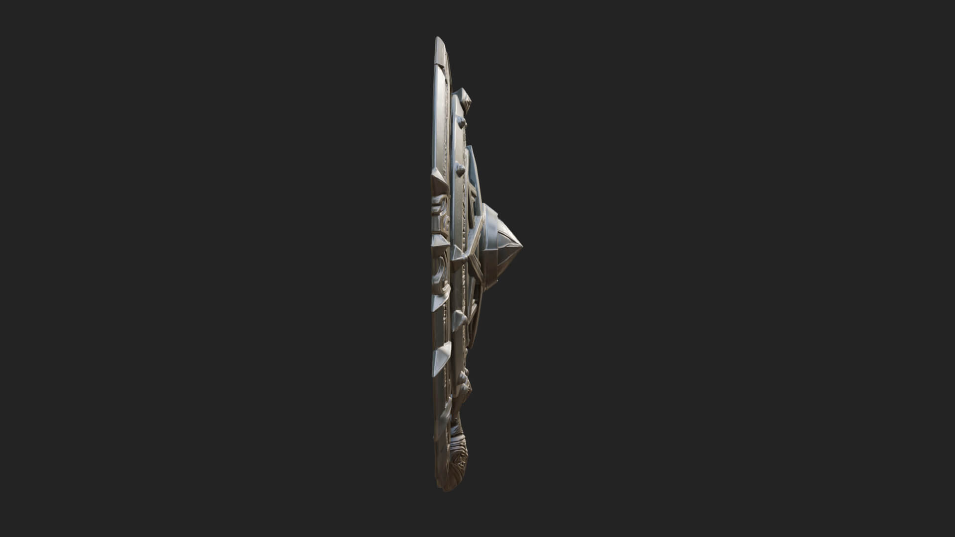 Rune Star Spiked Shield Model Design 4 3D Print Model 3D Model