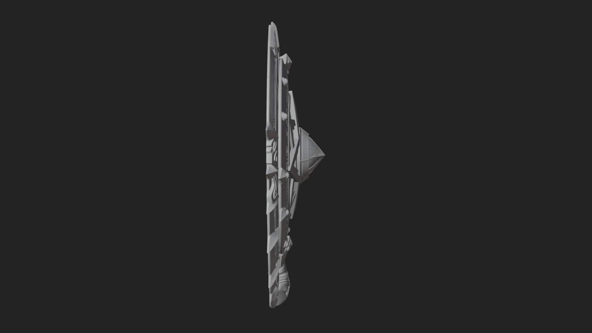 Rune Star Spiked Shield Model Design 4 3D Print Model 3D Model