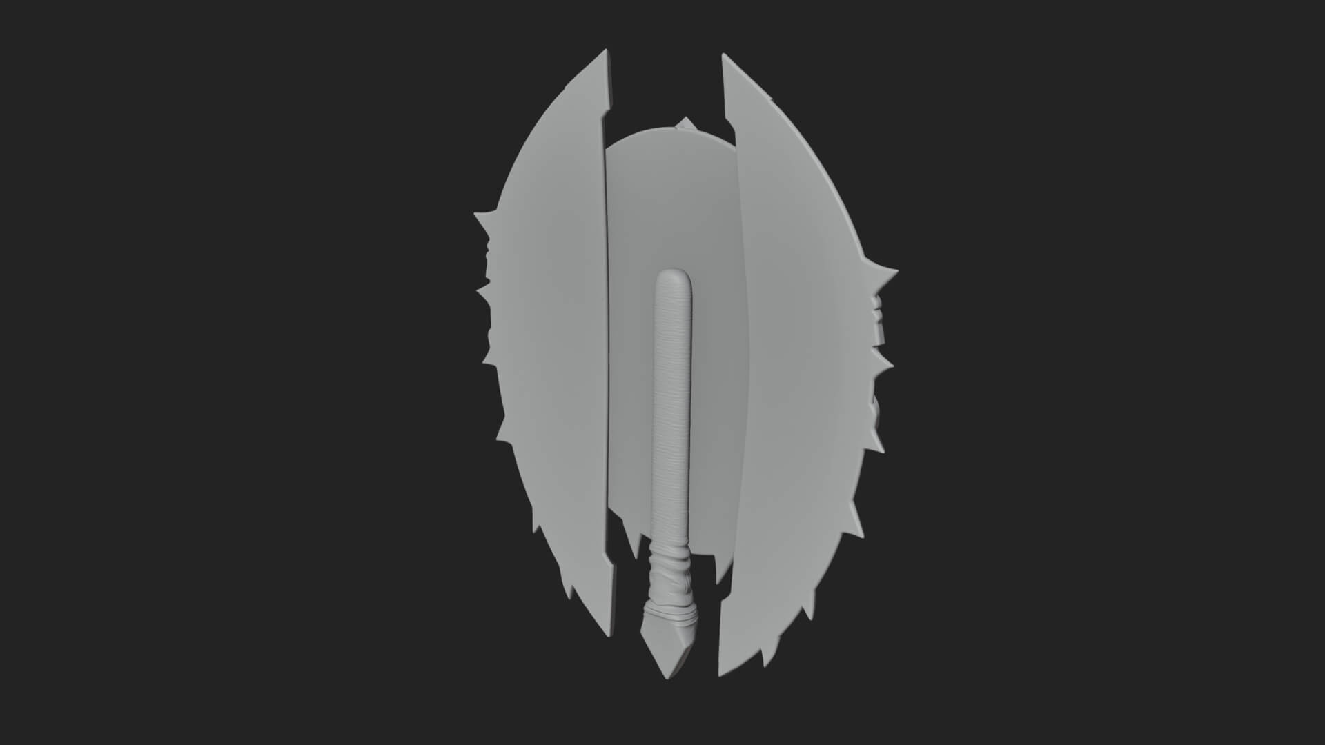 Rune Star Spiked Shield Model Design 4 3D Print Model 3D Model