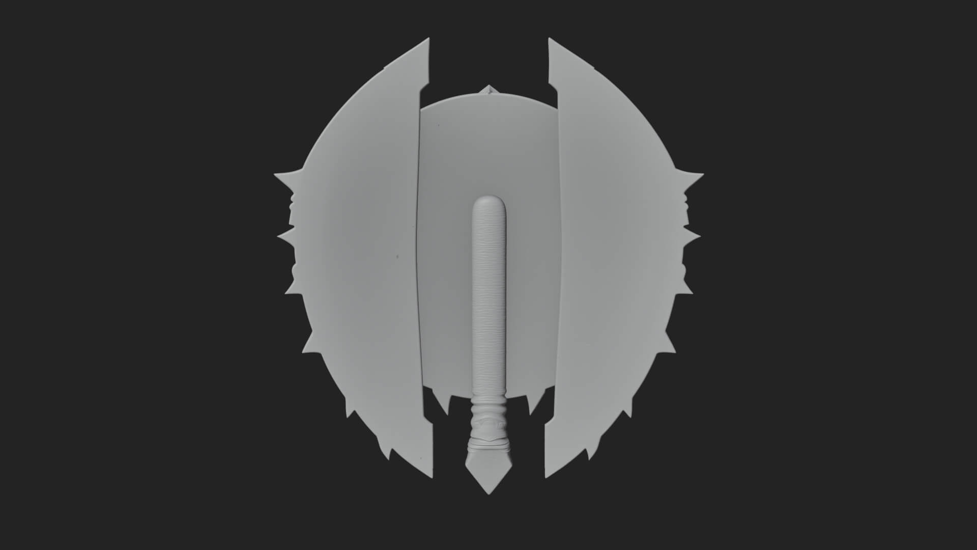 Rune Star Spiked Shield Model Design 4 3D Print Model 3D Model